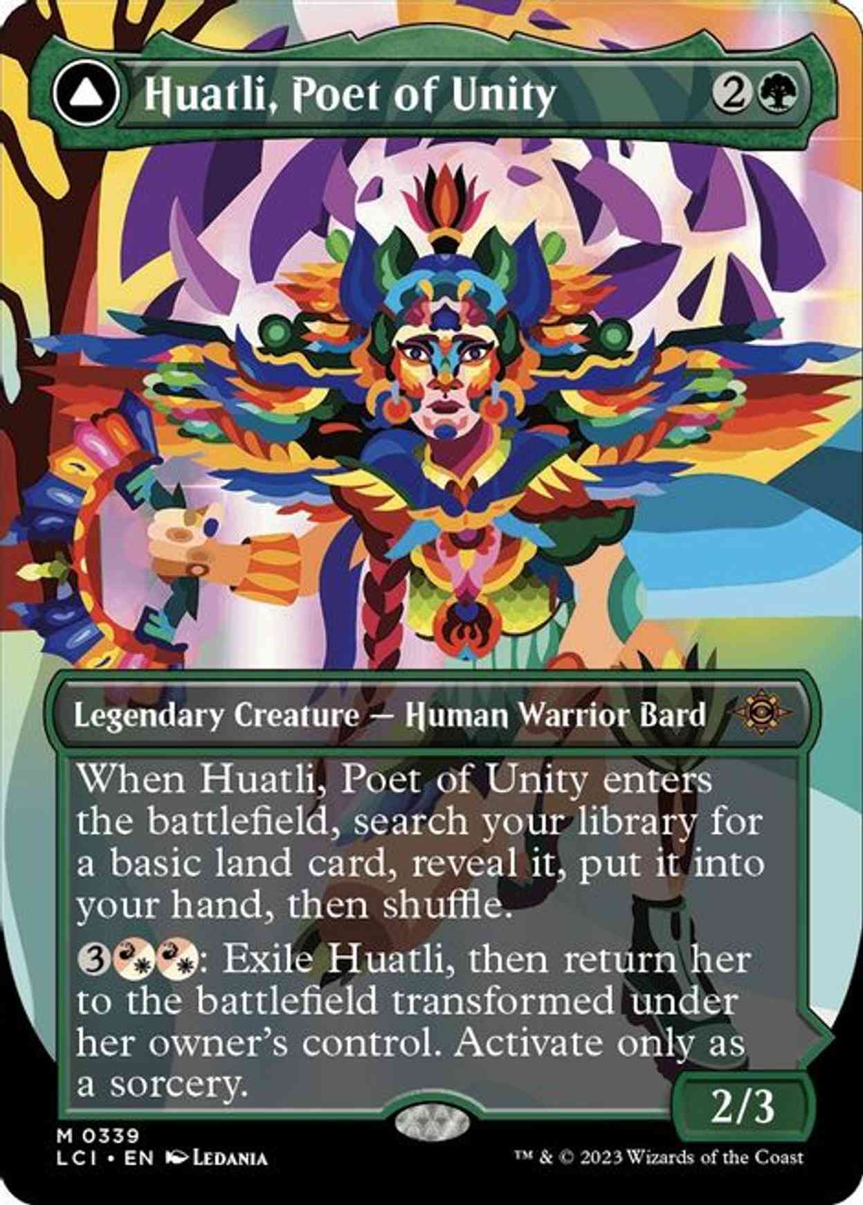 Huatli, Poet of Unity (Borderless) magic card front