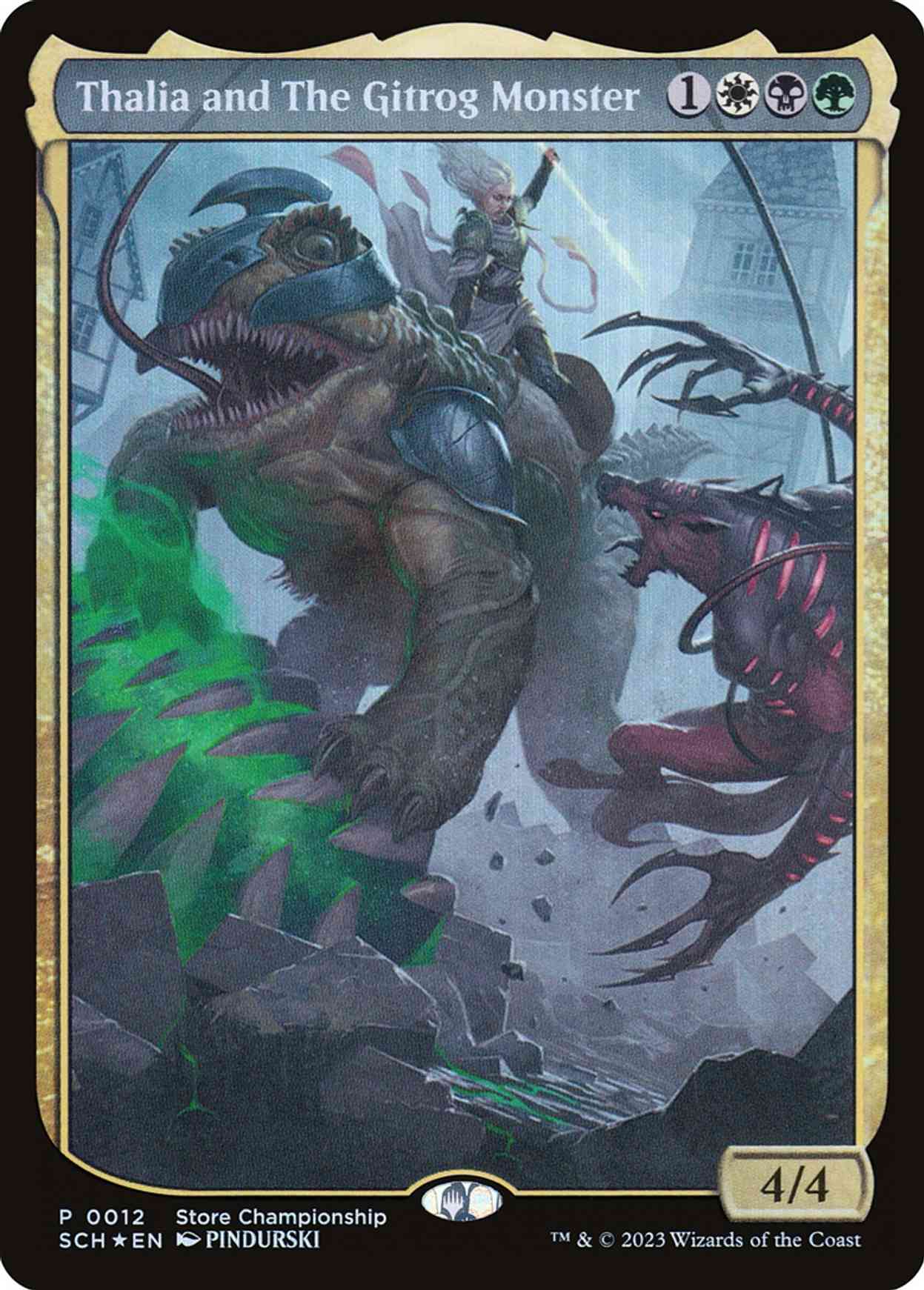 Thalia and The Gitrog Monster magic card front
