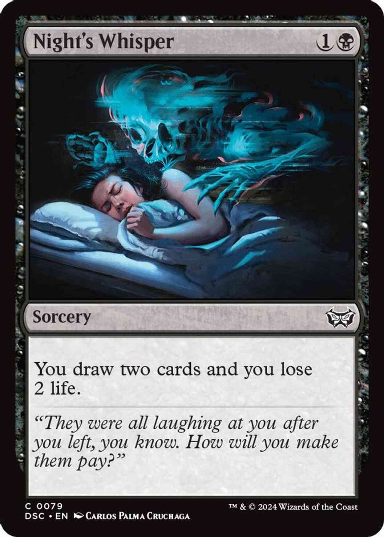 Night's Whisper magic card front