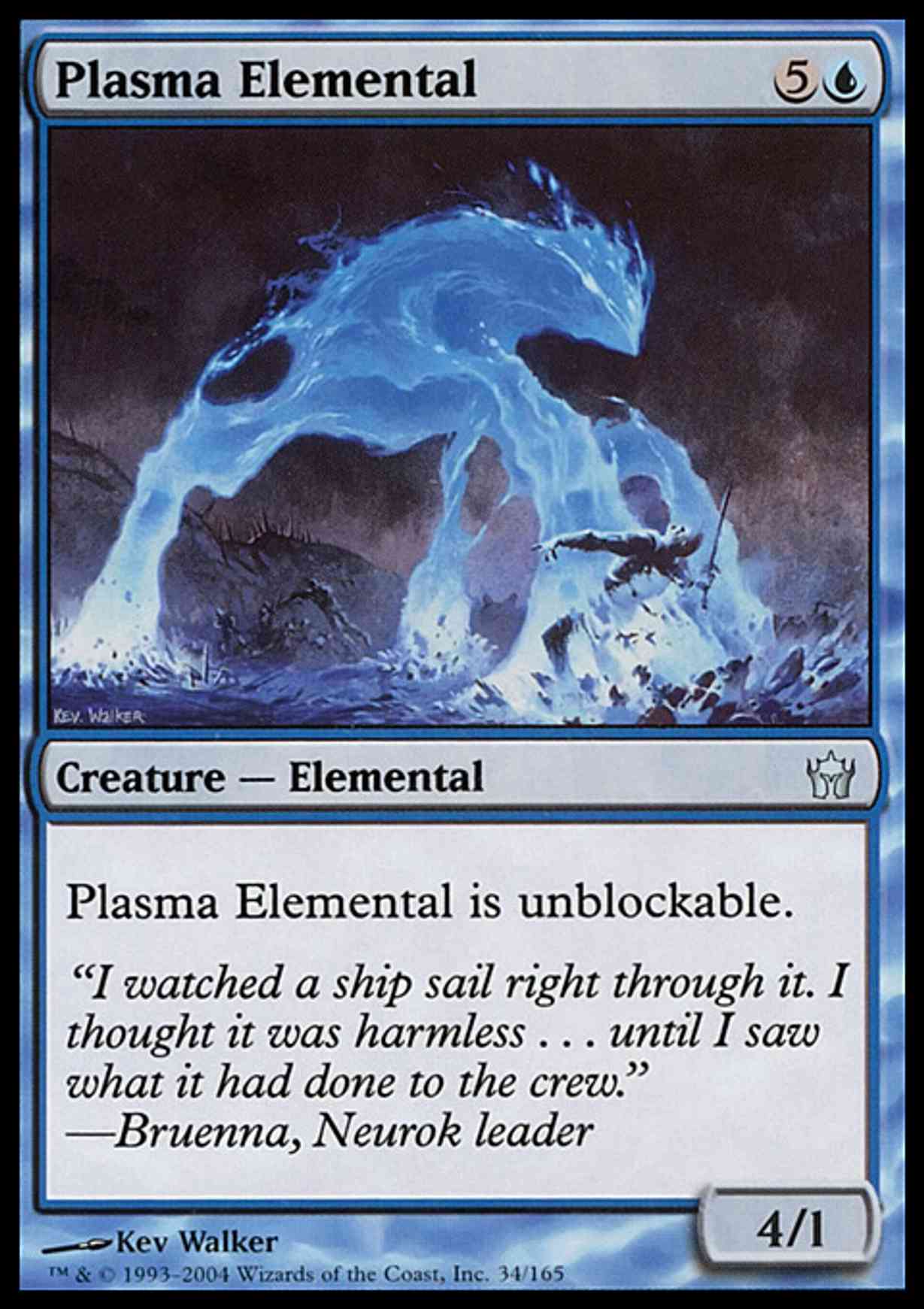 Plasma Elemental magic card front
