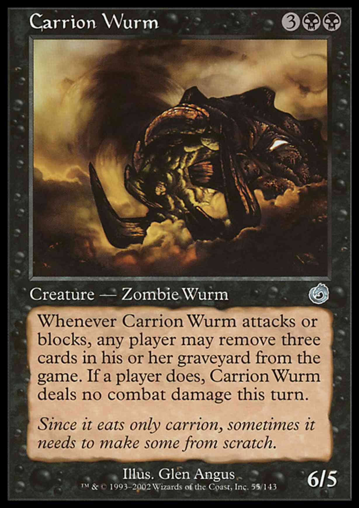 Carrion Wurm magic card front