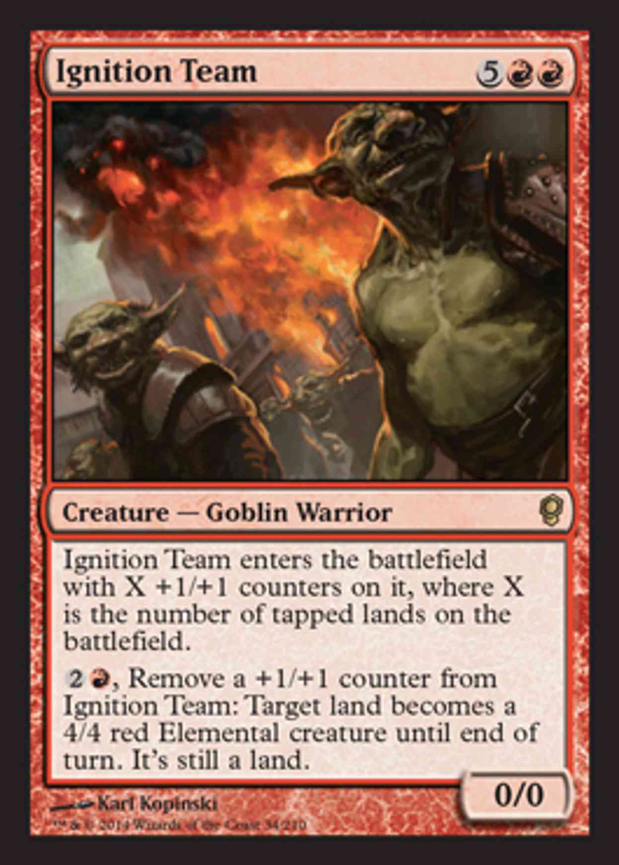 Ignition Team magic card front