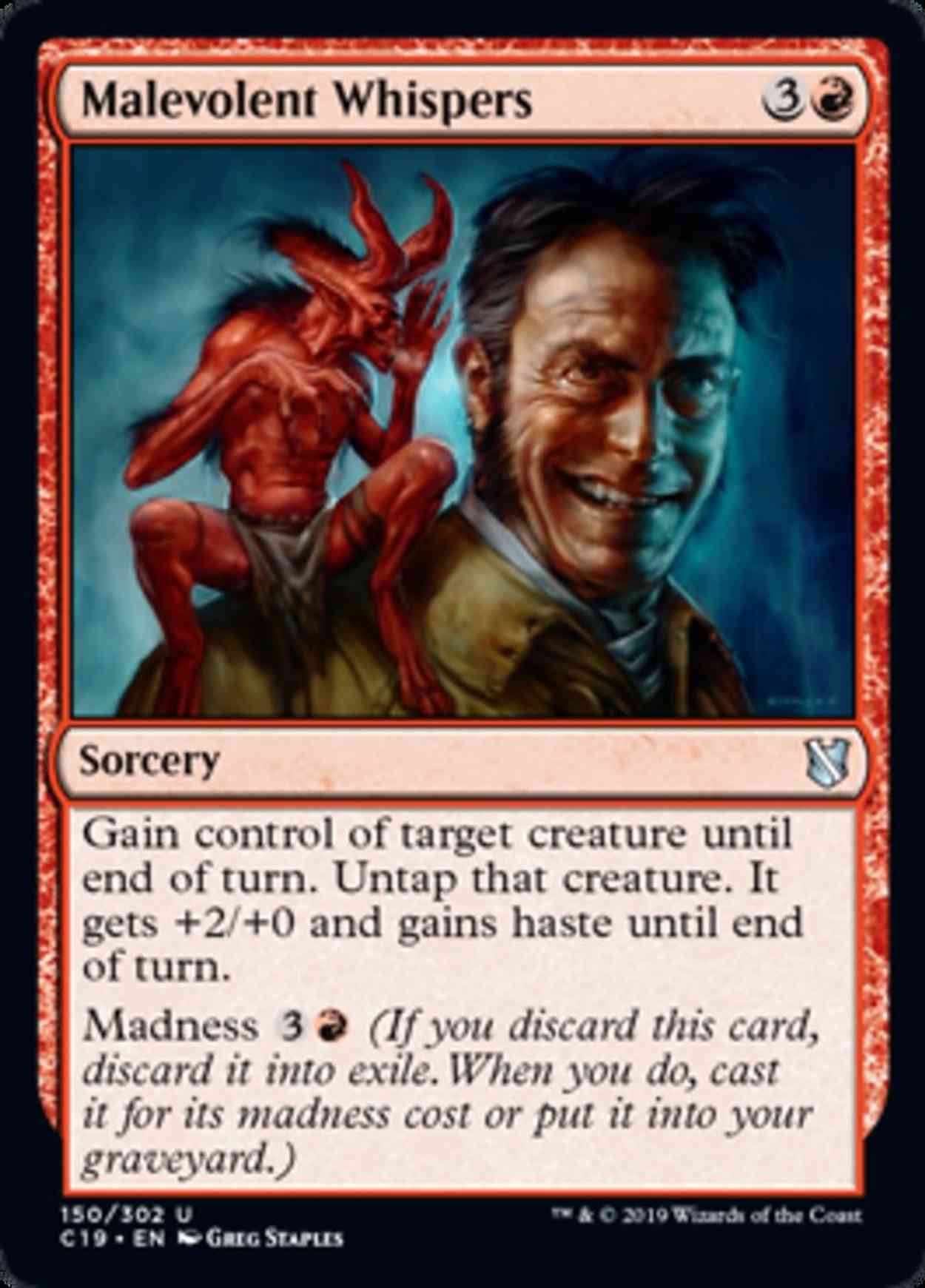 Malevolent Whispers magic card front