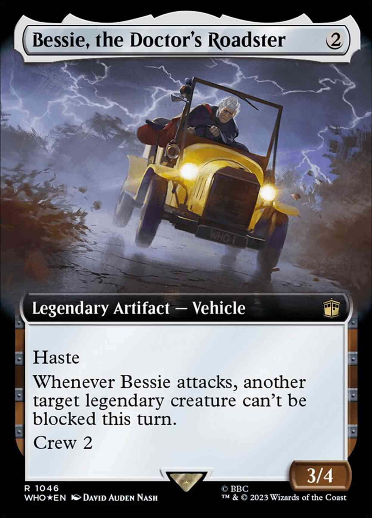 Bessie, the Doctor's Roadster (Extended Art) (Surge Foil) magic card front