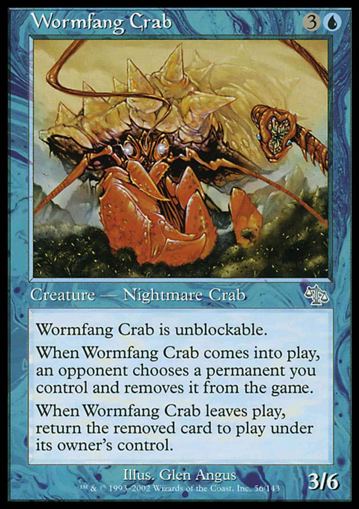 Wormfang Crab magic card front