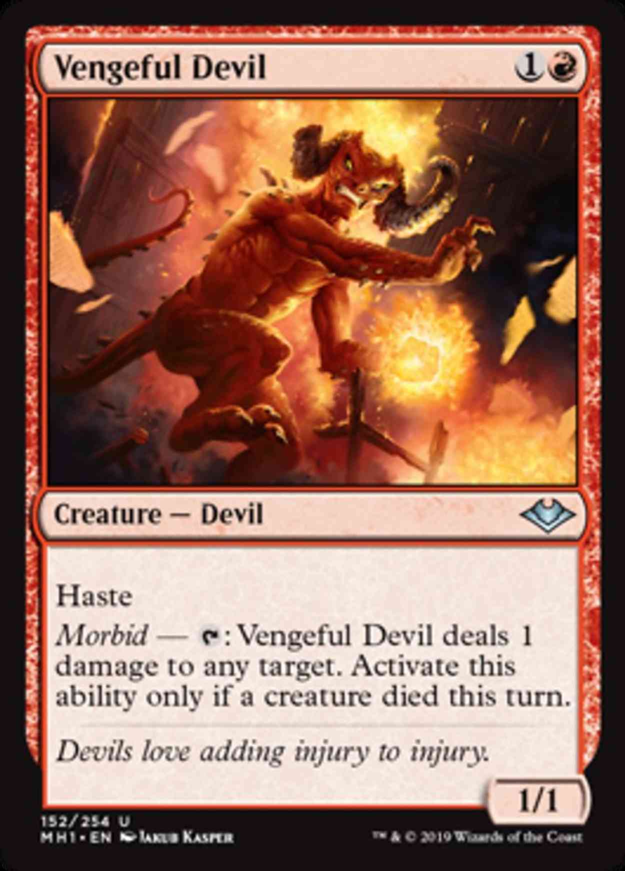 Vengeful Devil magic card front