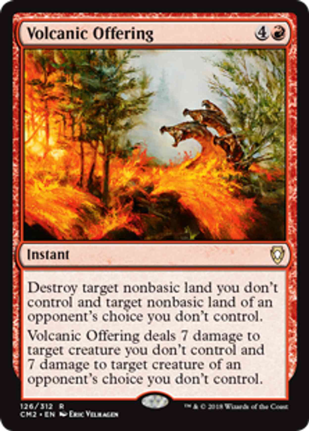 Volcanic Offering magic card front