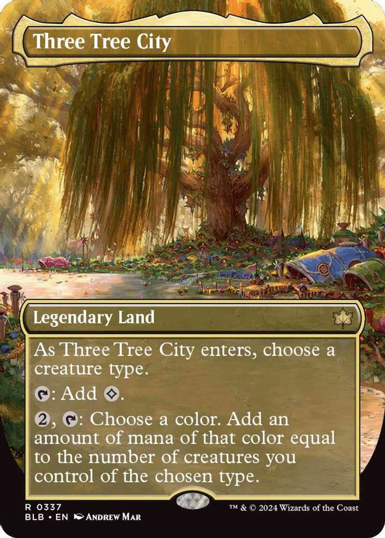 Three Tree City (Borderless) (0337) magic card front