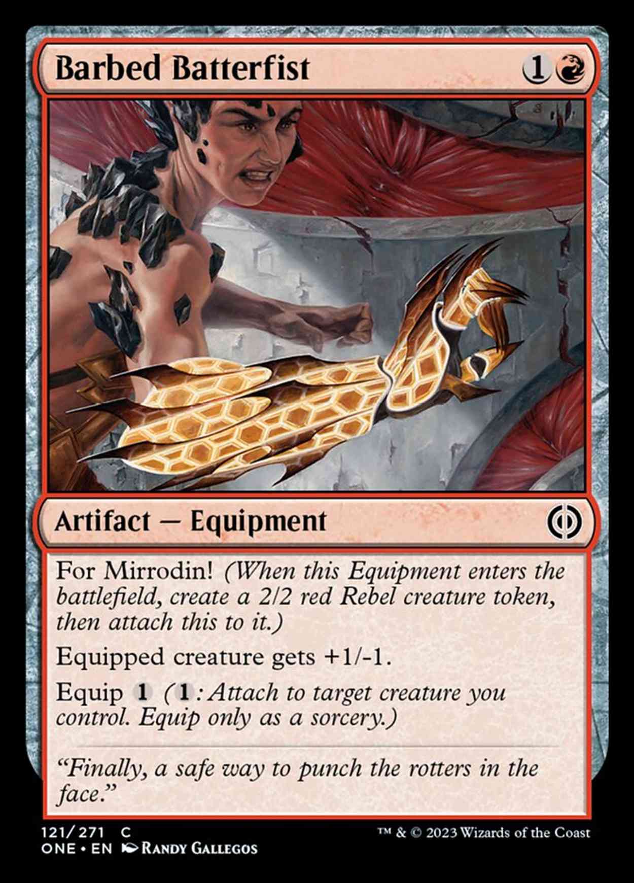 Barbed Batterfist magic card front