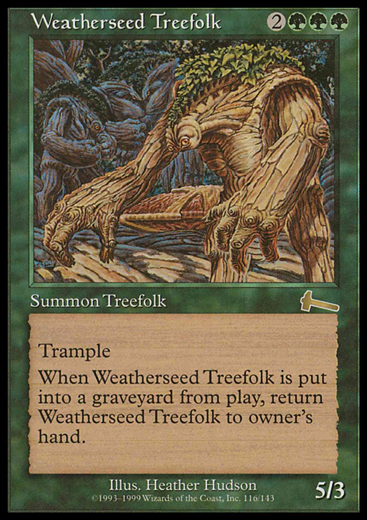 Weatherseed Treefolk magic card front