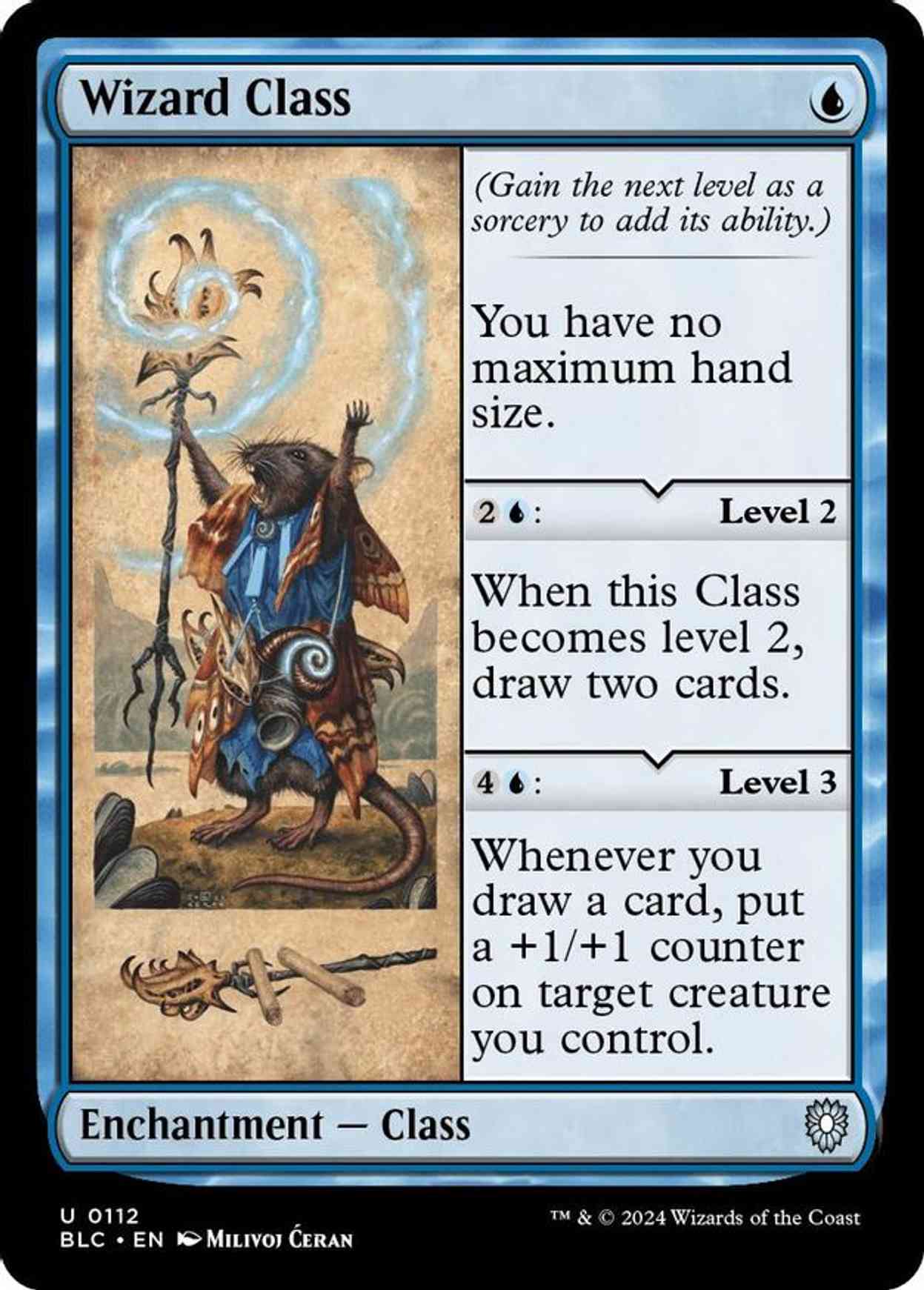 Wizard Class magic card front