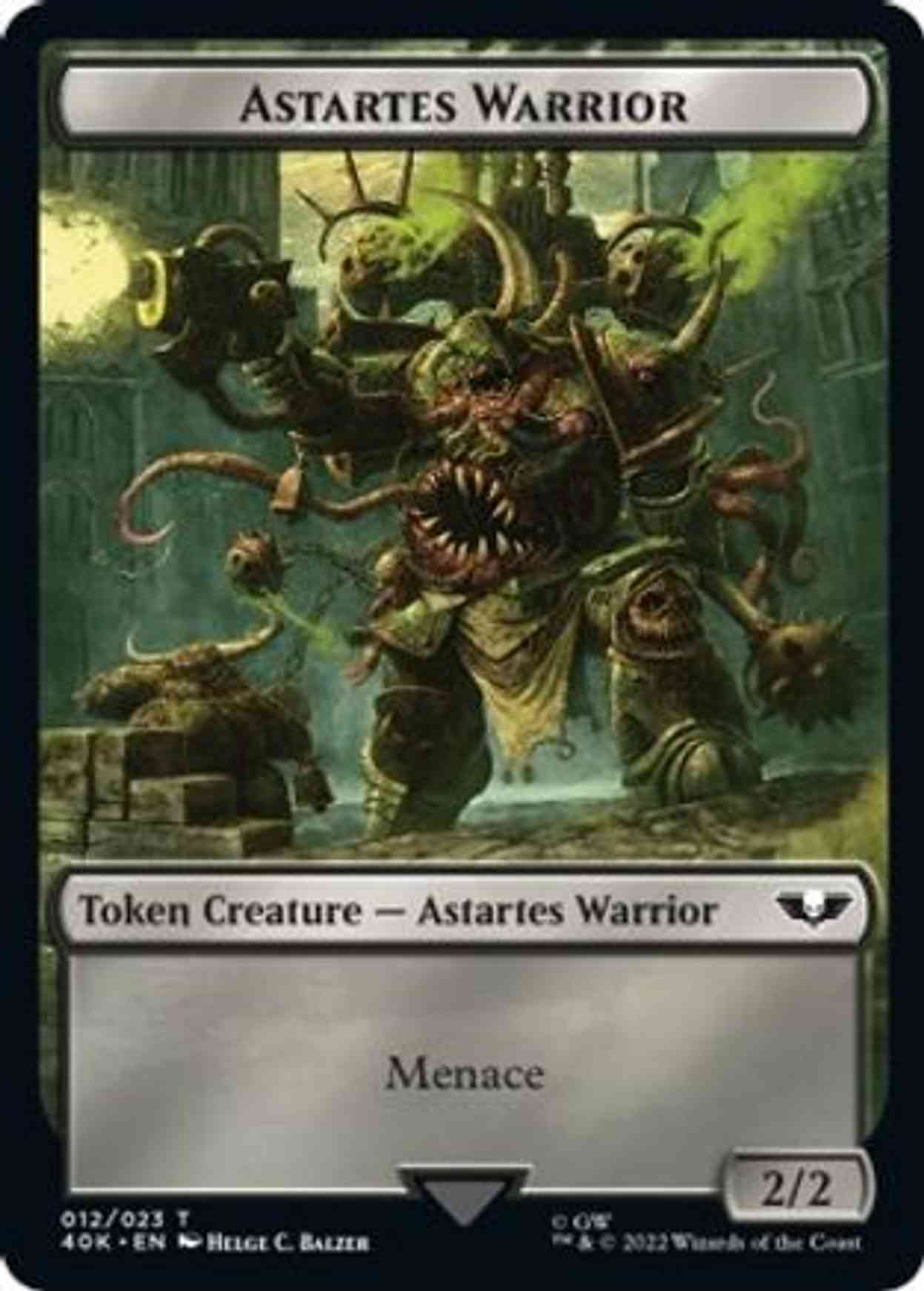 Astartes Warrior (012) // Plaguebearer of Nurgle Double-sided Token magic card front