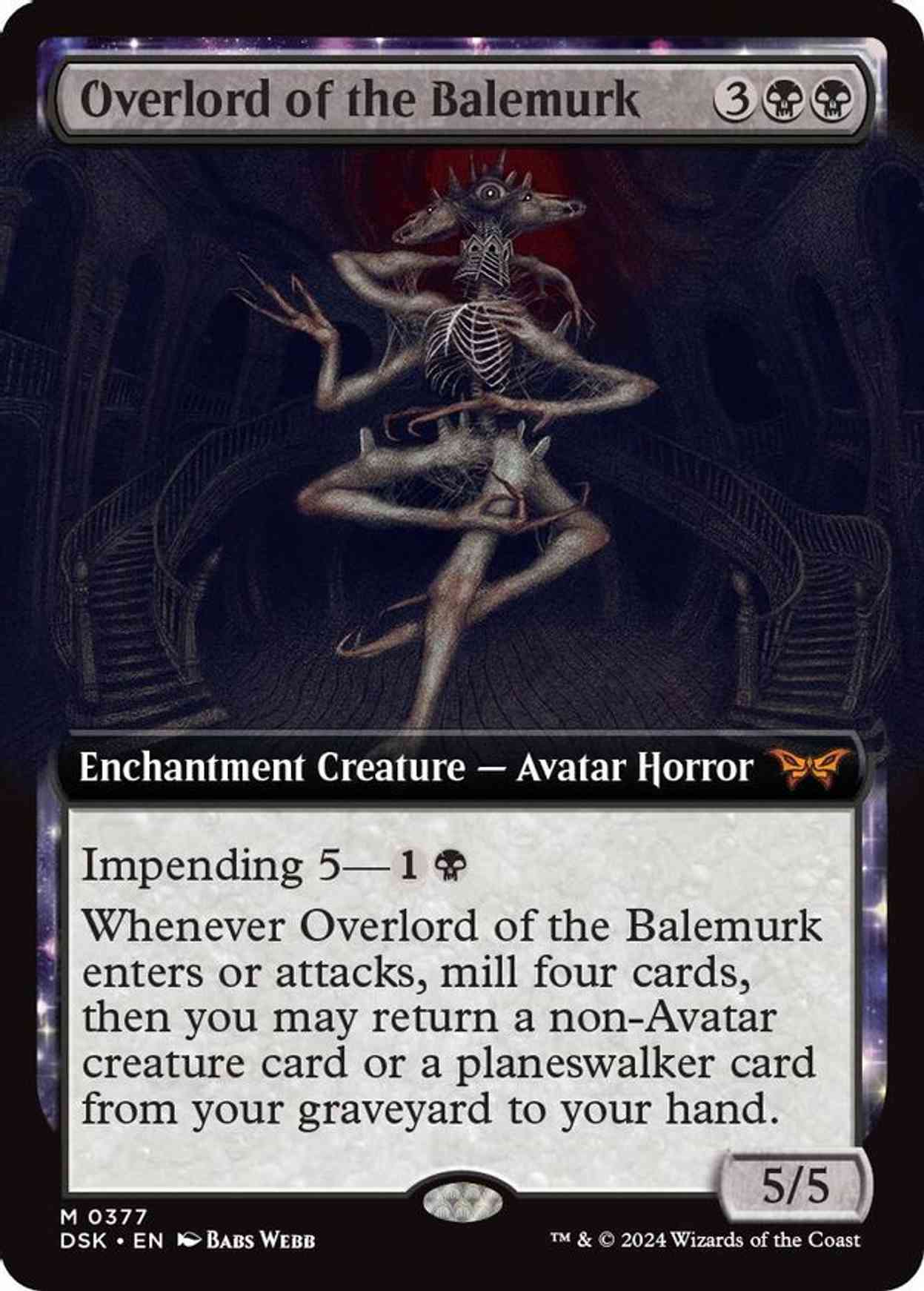 Overlord of the Balemurk (Extended Art) magic card front