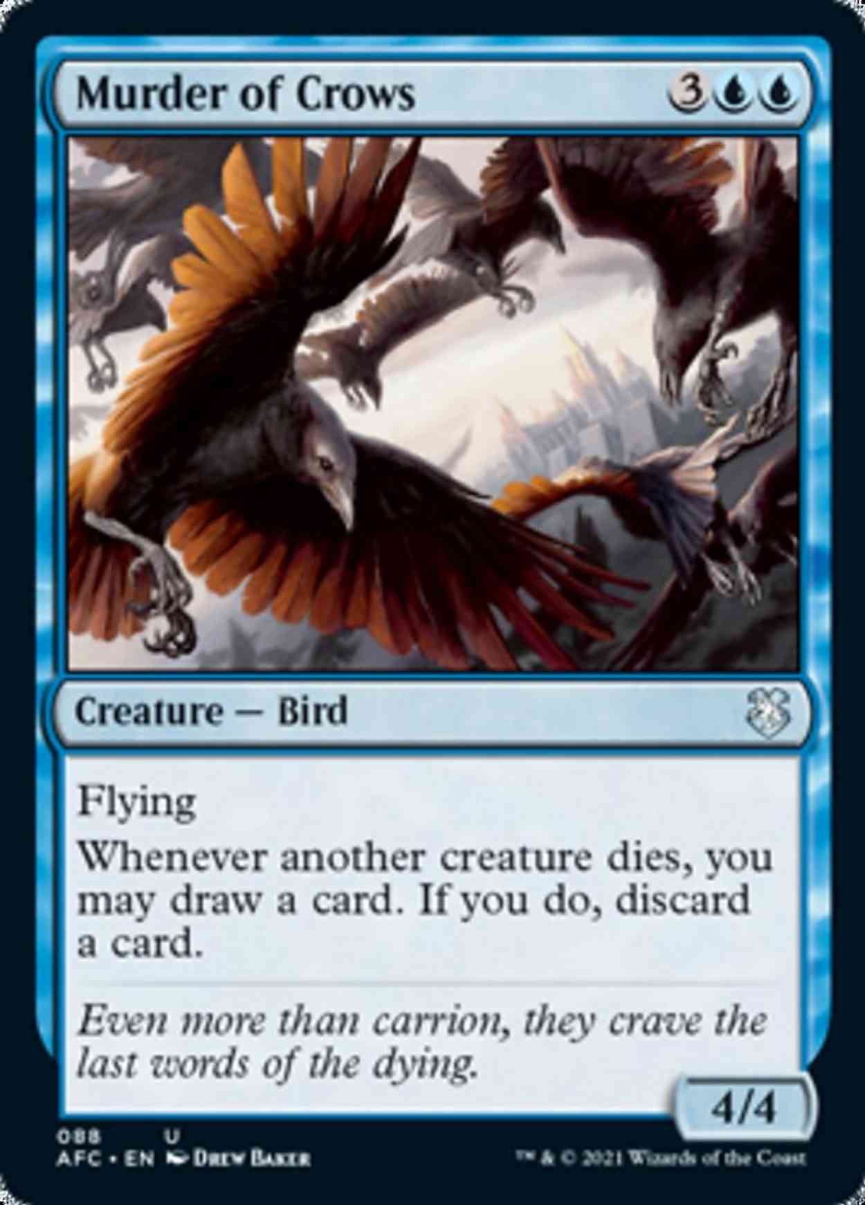 Murder of Crows magic card front