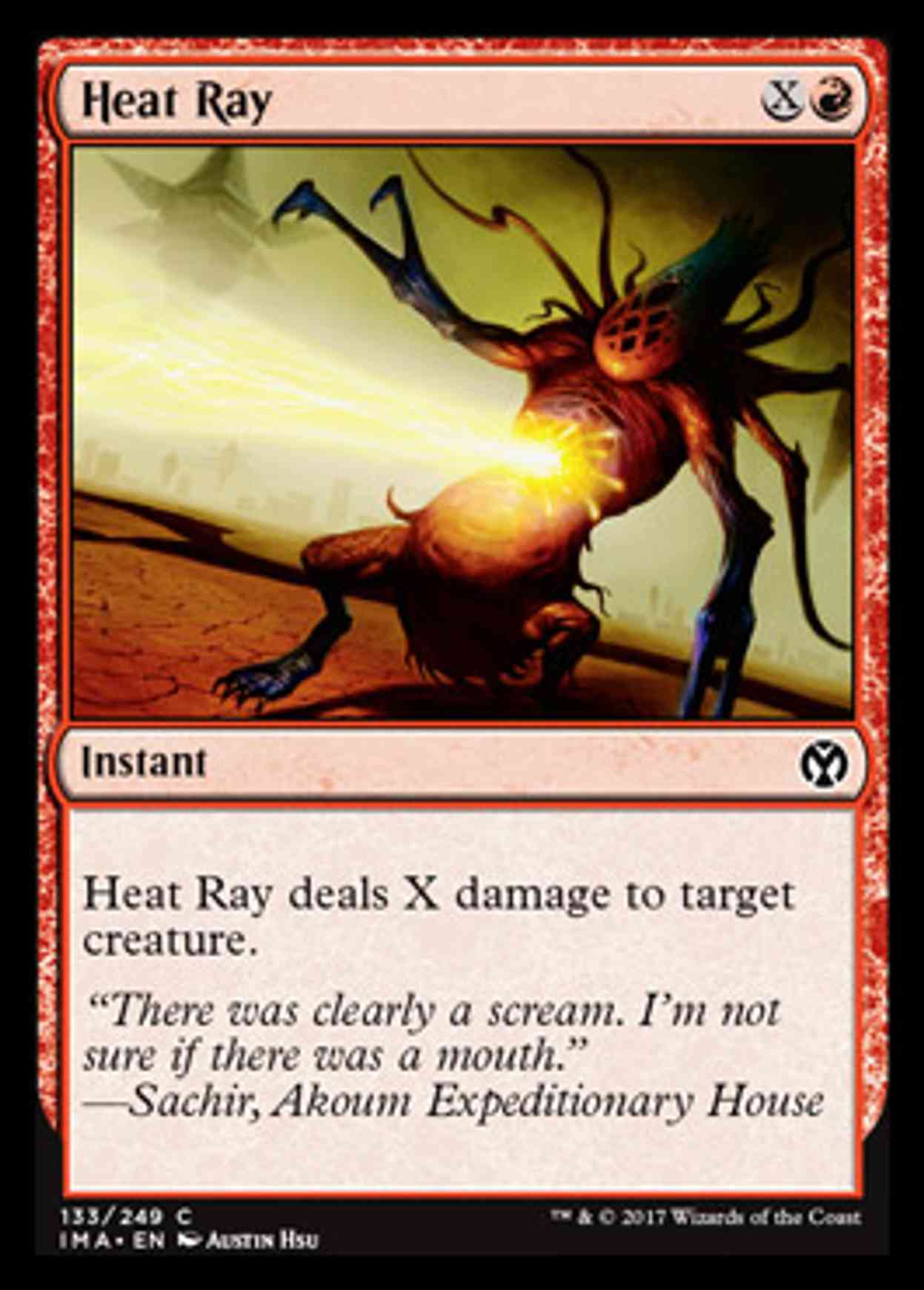 Heat Ray magic card front