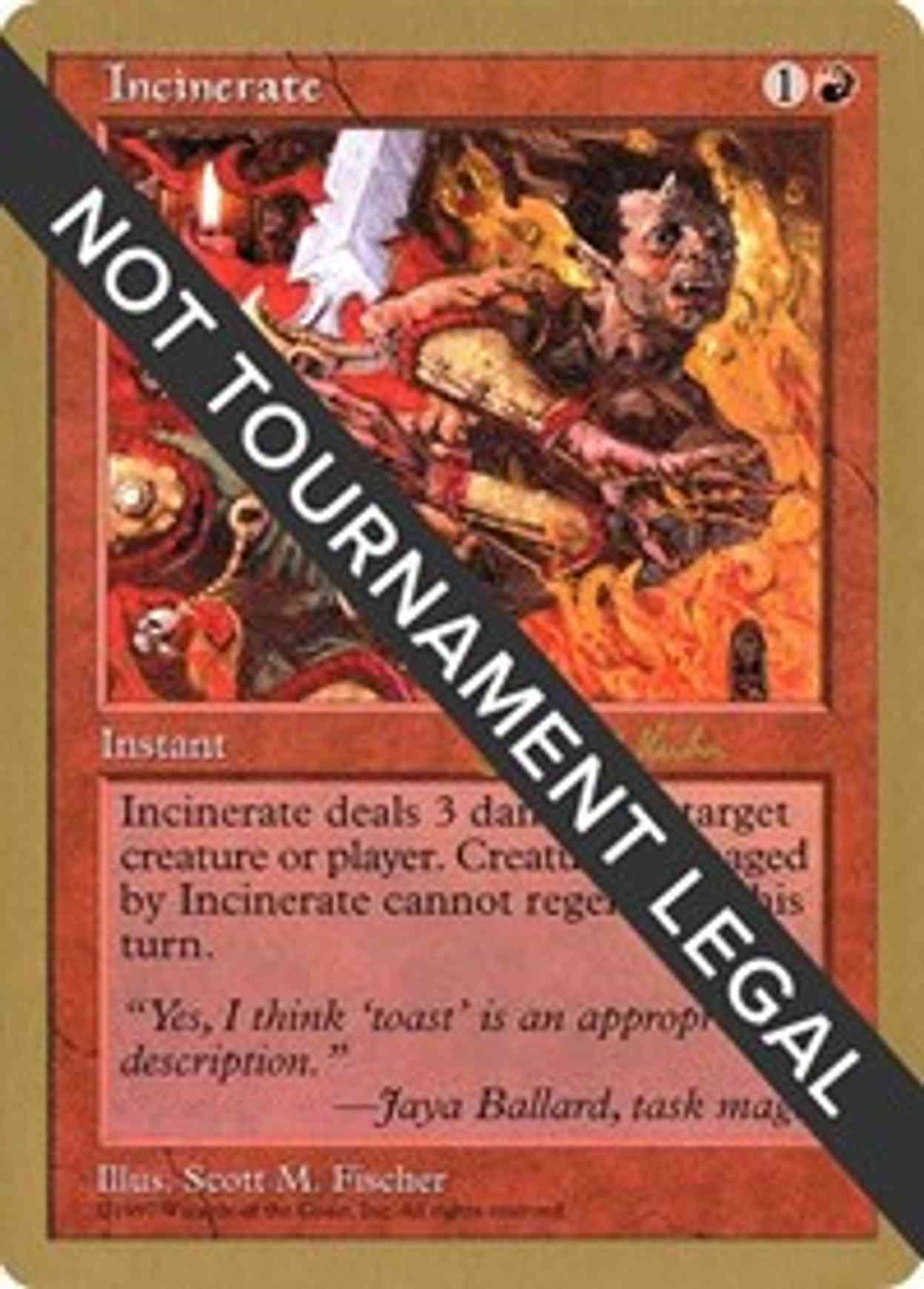 Incinerate - 1997 Janosch Kuhn (5ED) magic card front