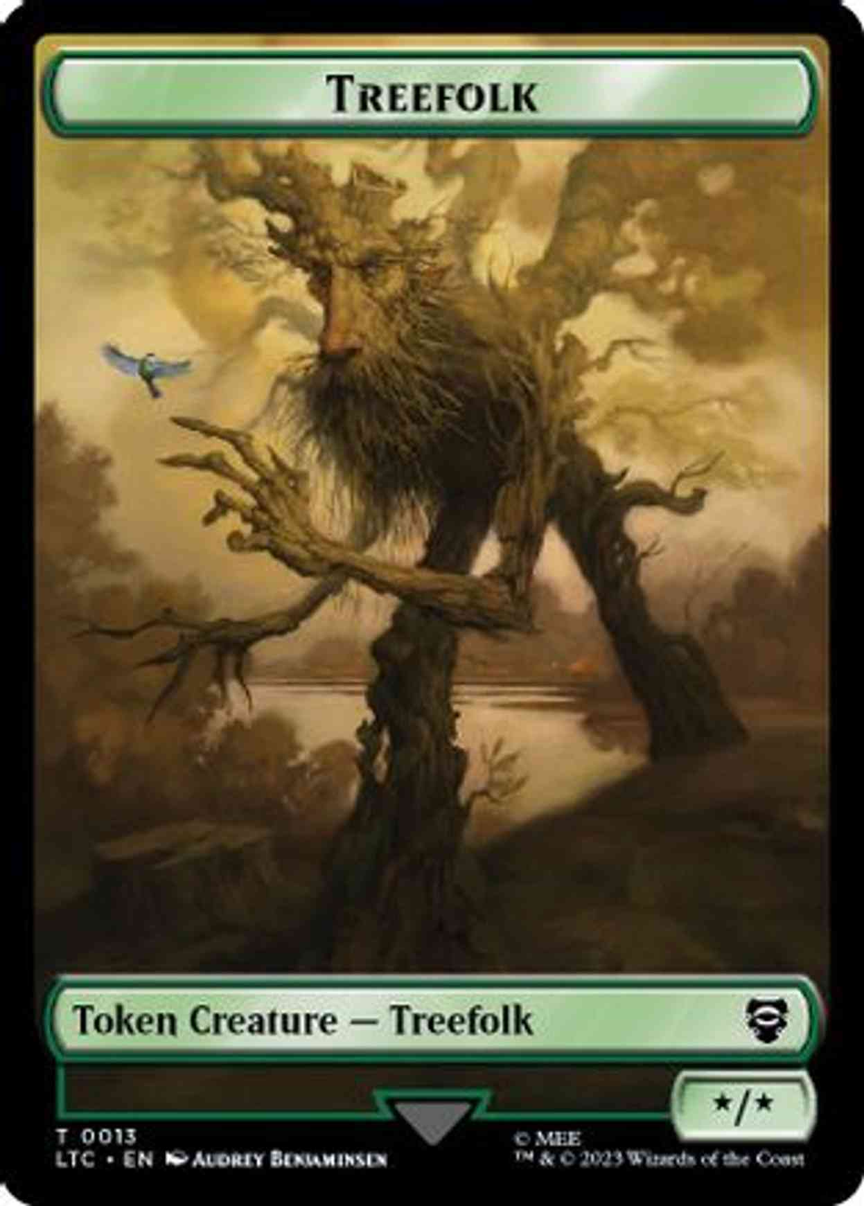 Treefolk // Food (0009) Double-Sided Token magic card front