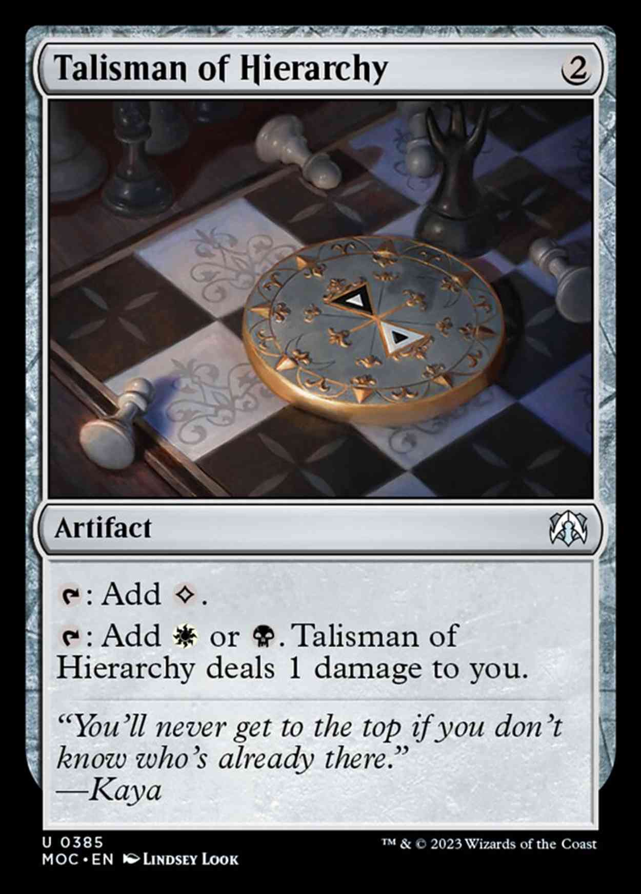 Talisman of Hierarchy magic card front