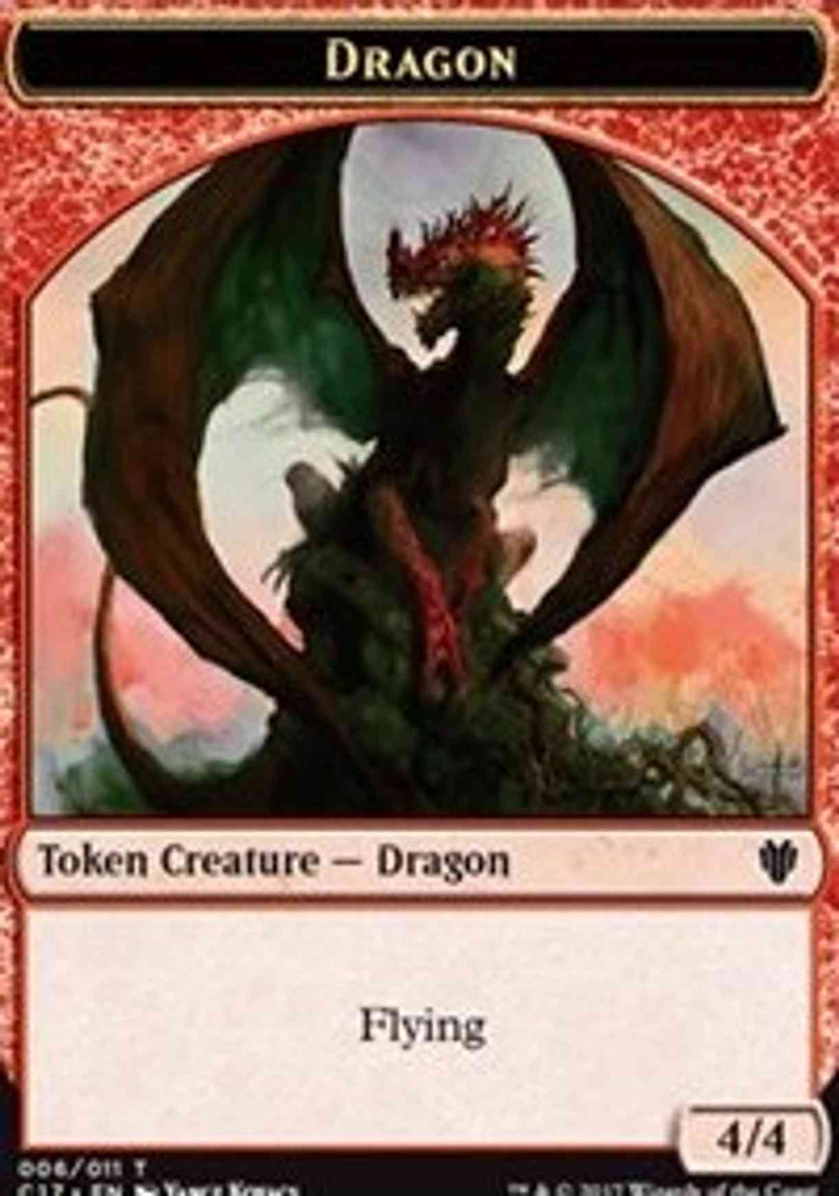 Dragon (006) // Gold (010) Double-sided Token magic card front