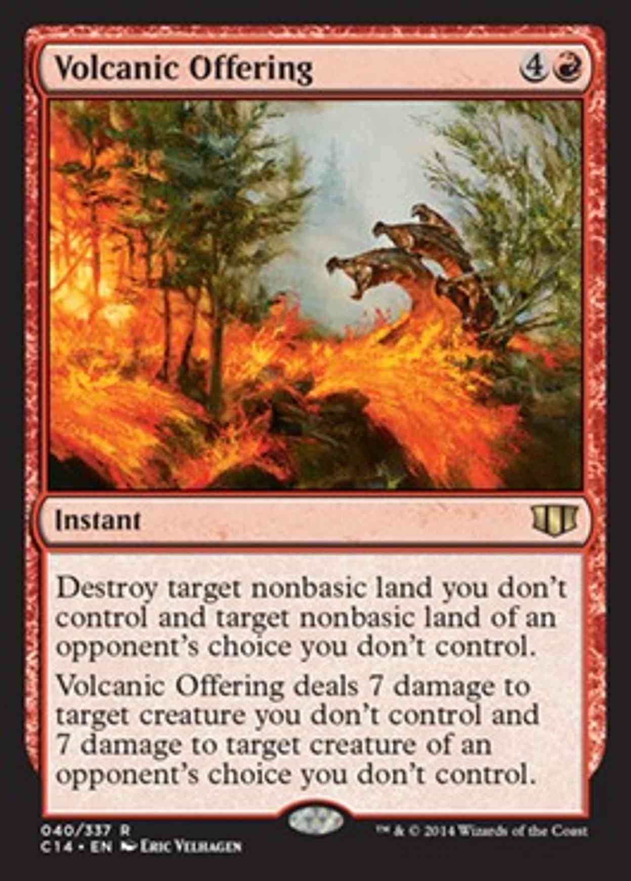 Volcanic Offering magic card front