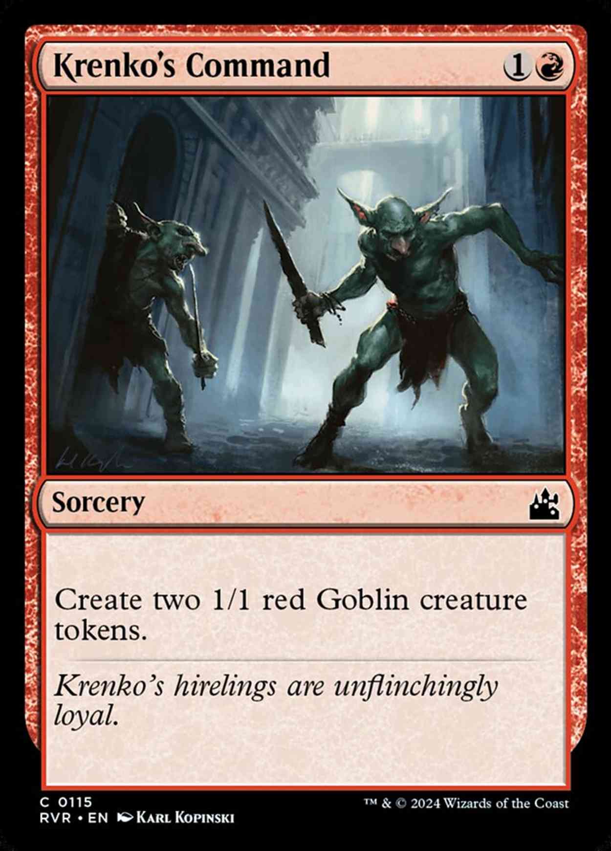 Krenko's Command magic card front