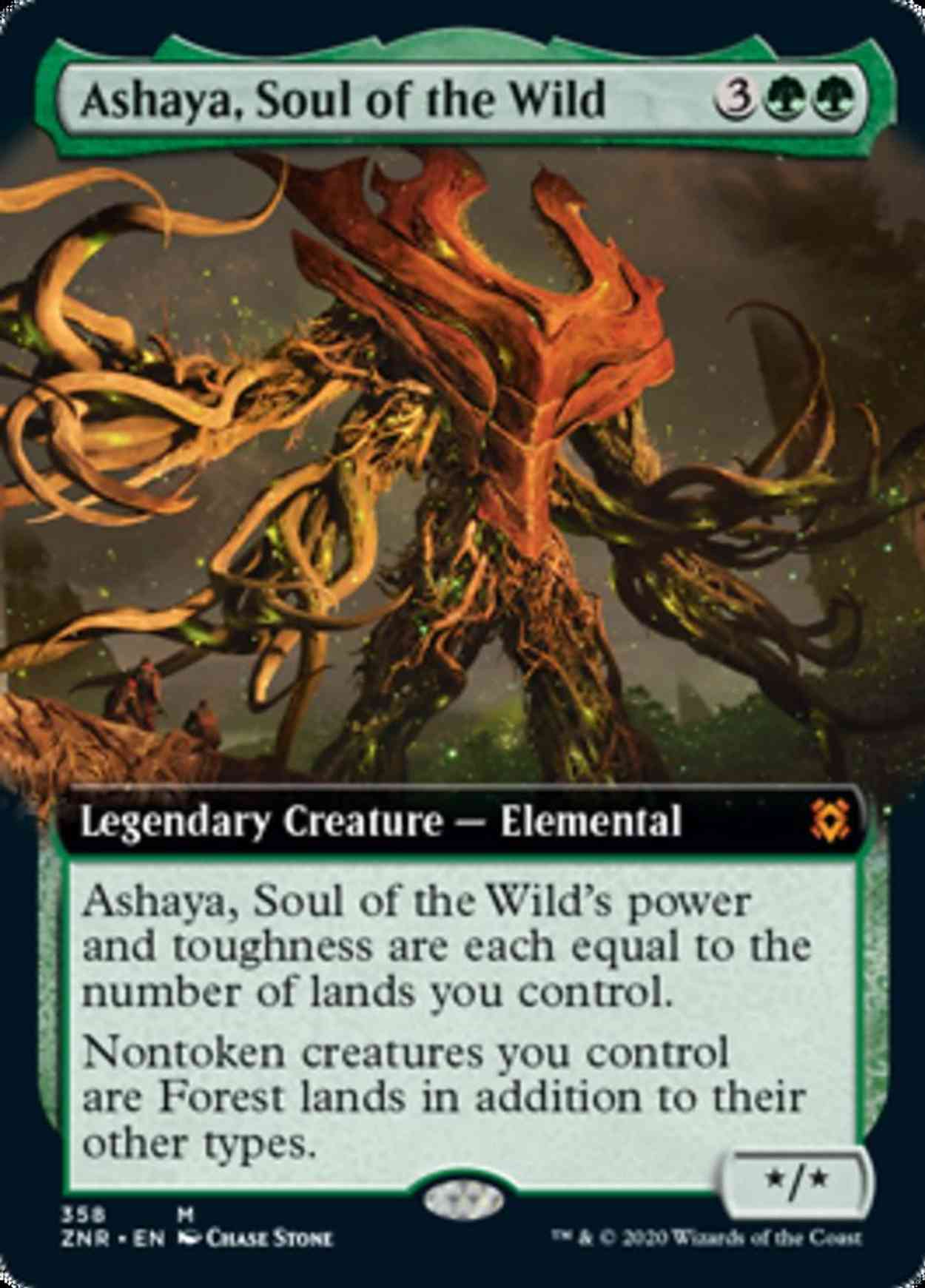Ashaya, Soul of the Wild (Extended Art) magic card front