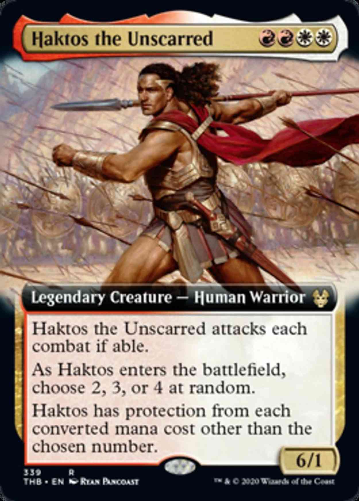 Haktos the Unscarred (Extended Art) magic card front