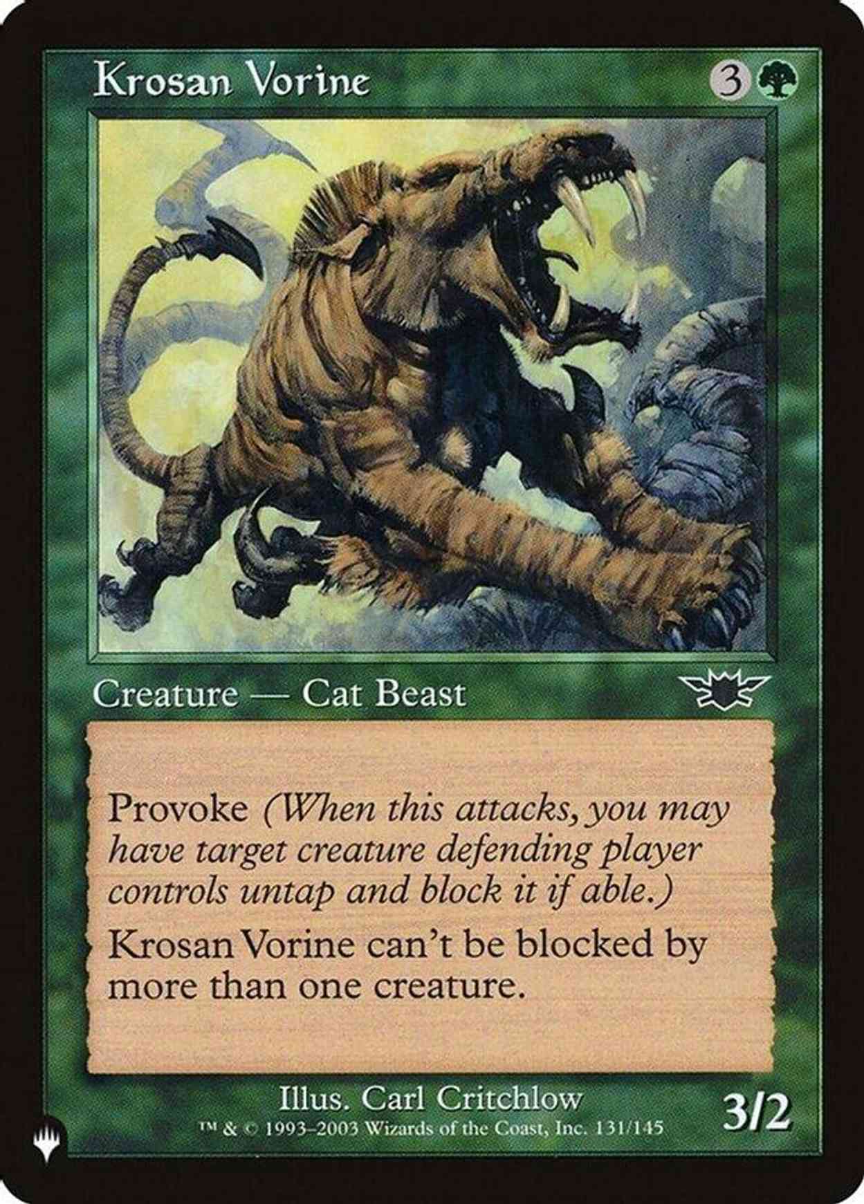 Krosan Vorine magic card front