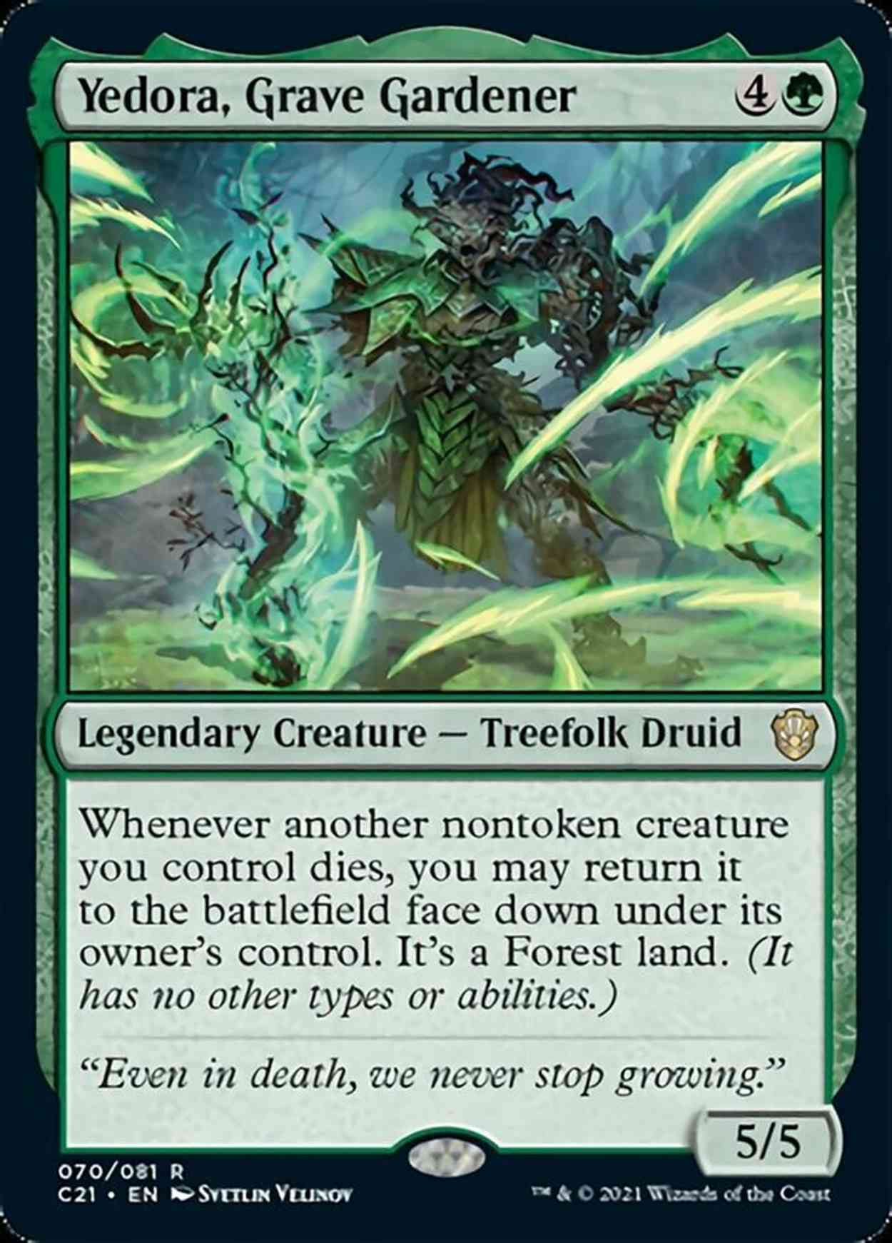 Yedora, Grave Gardener magic card front