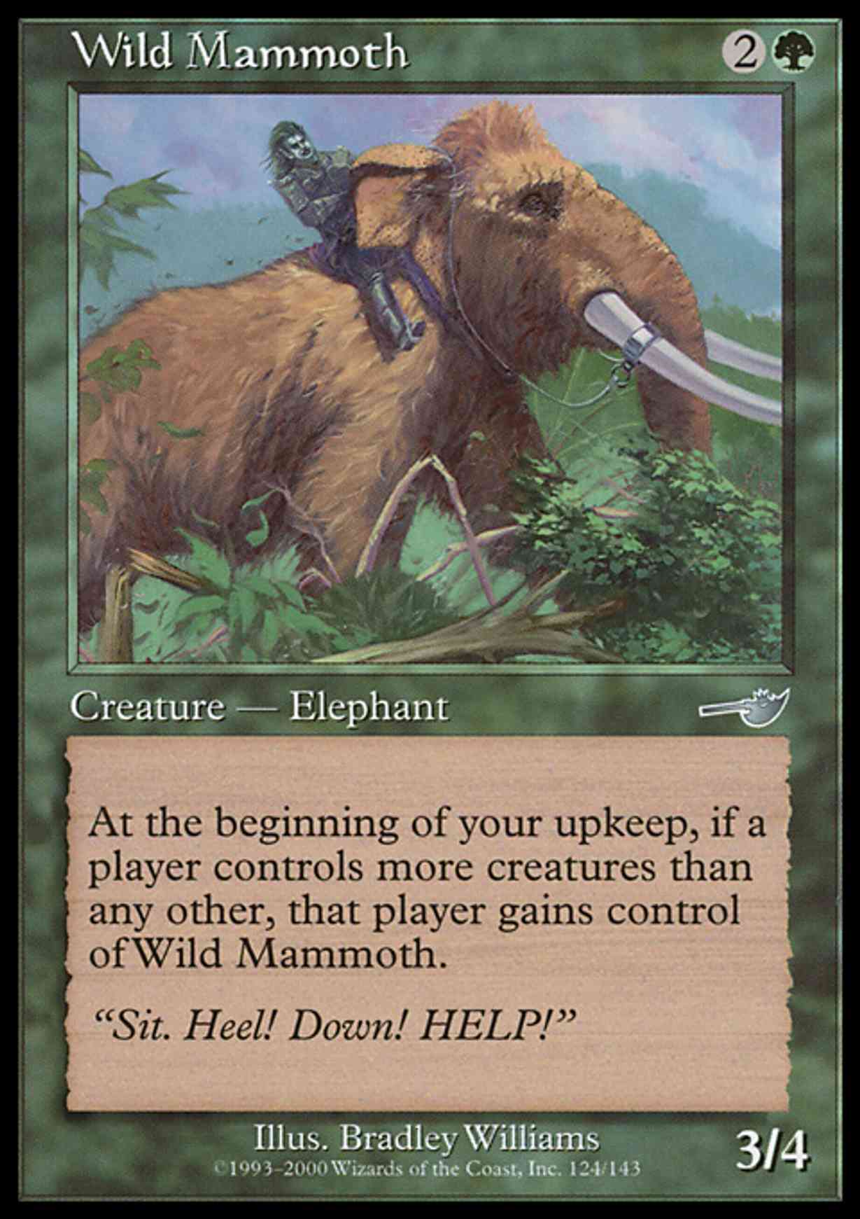 Wild Mammoth magic card front