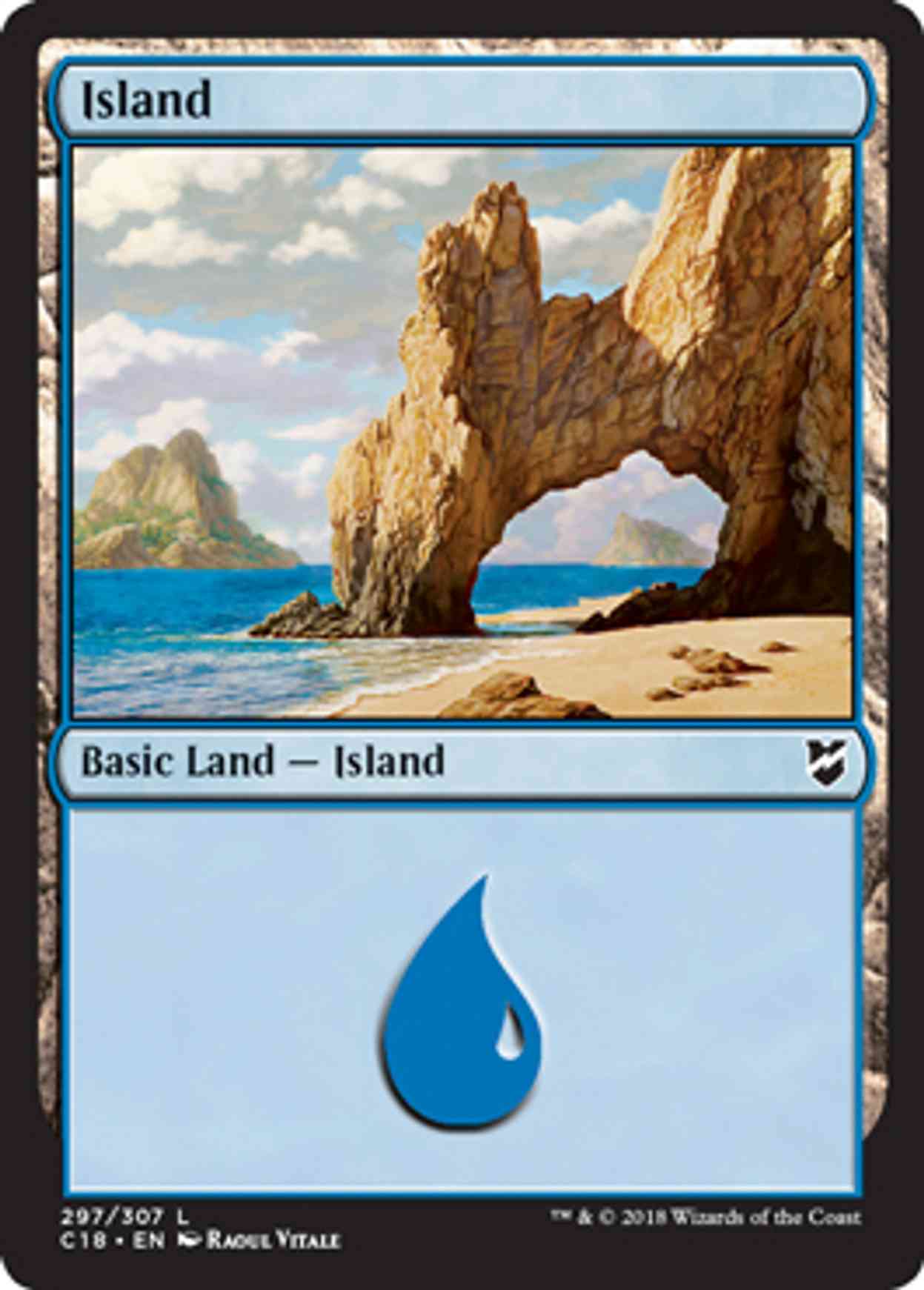Island (297) magic card front