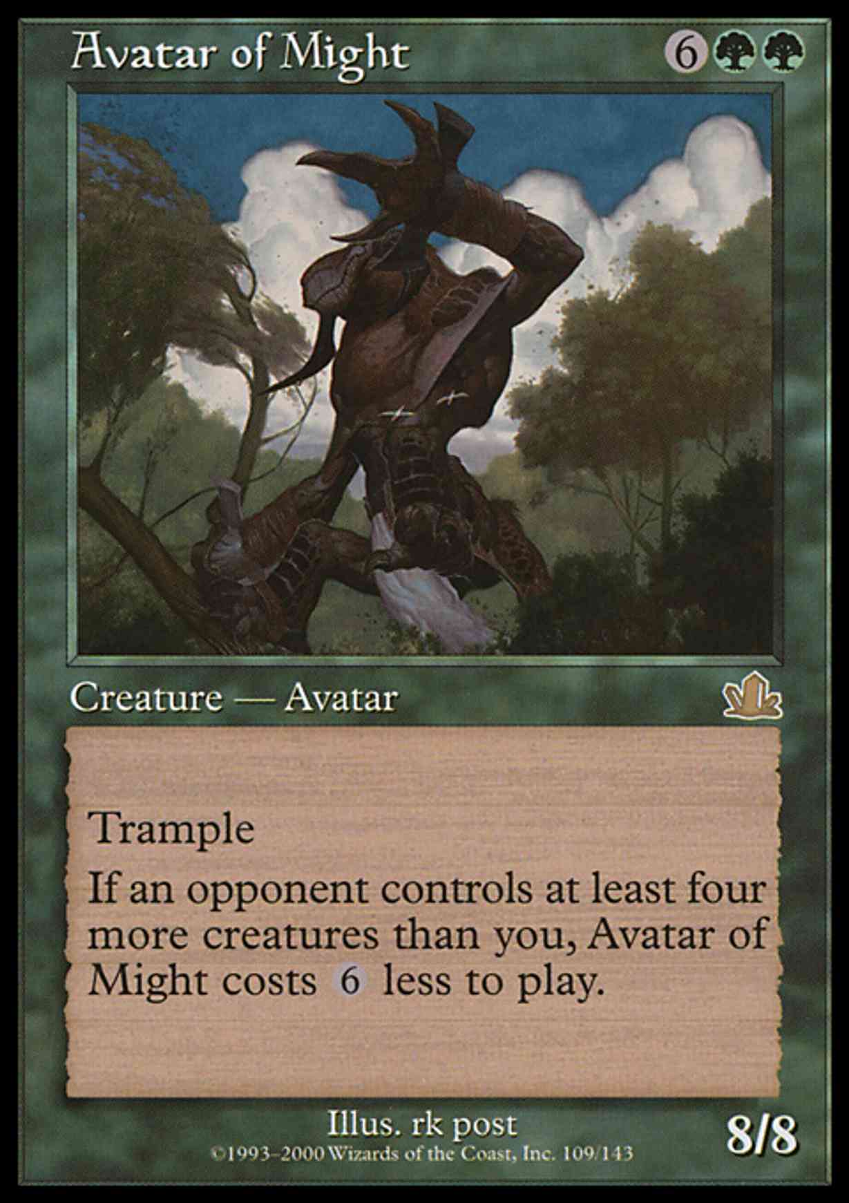 Avatar of Might magic card front