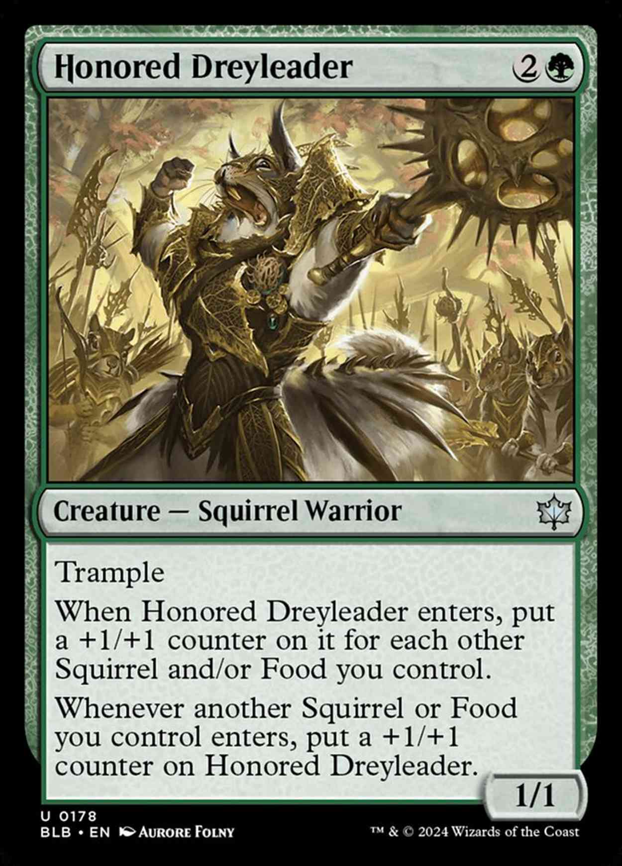 Honored Dreyleader magic card front