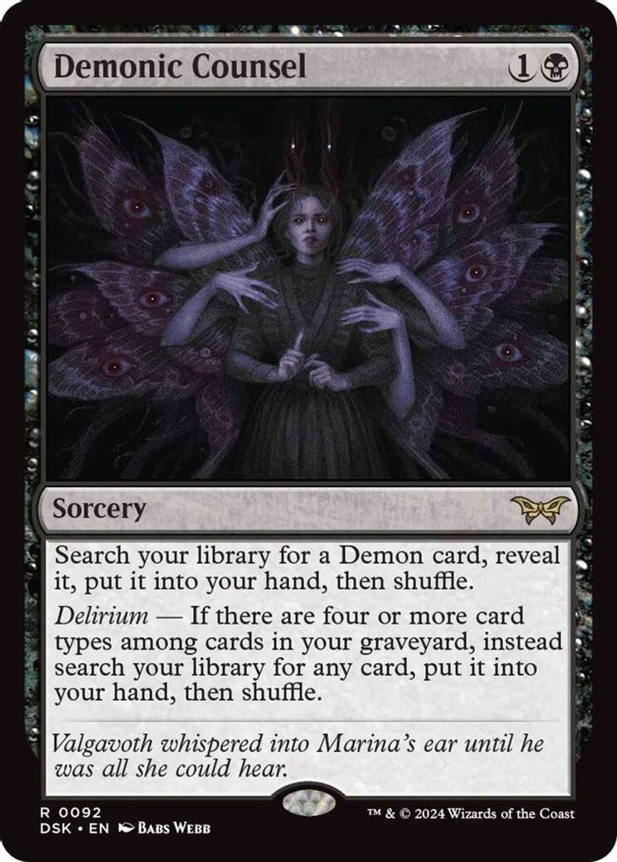 Demonic Counsel magic card front