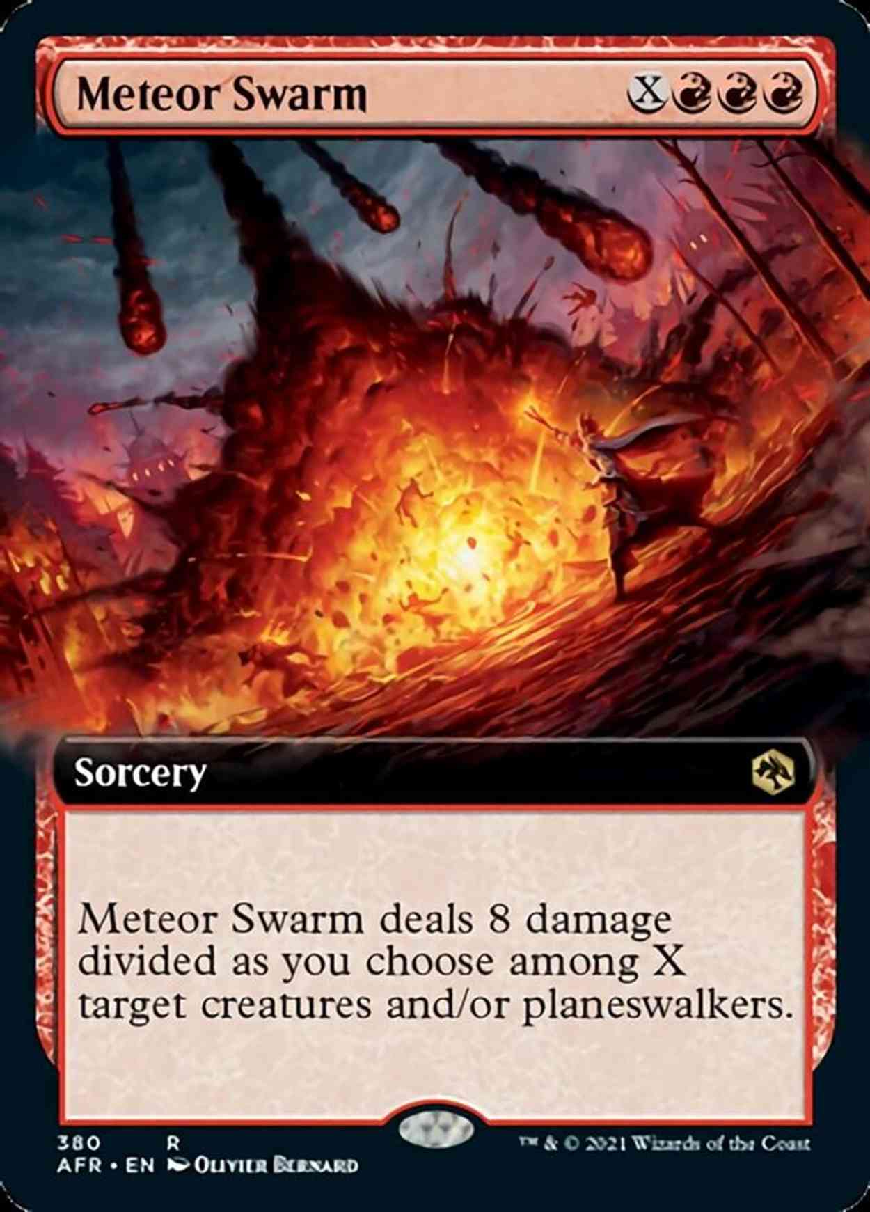 Meteor Swarm (Extended Art) magic card front