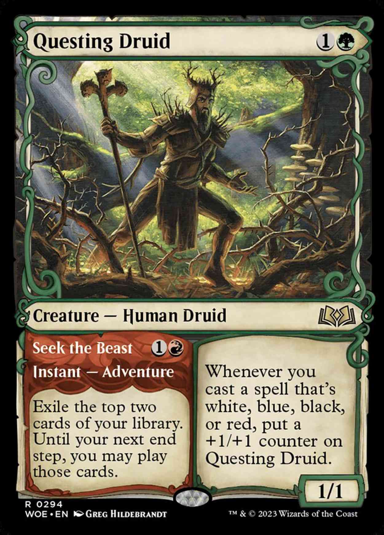 Questing Druid (Showcase) magic card front