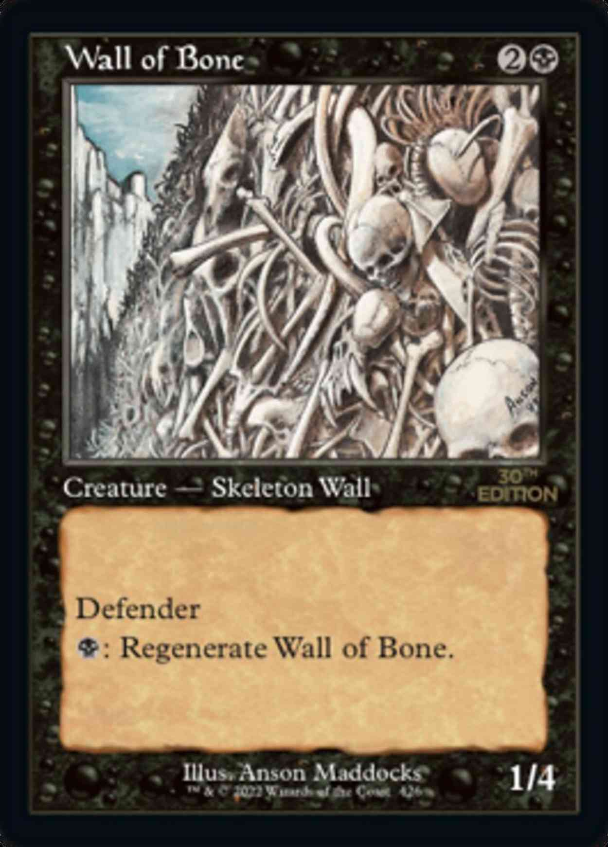 Wall of Bone (Retro Frame) magic card front
