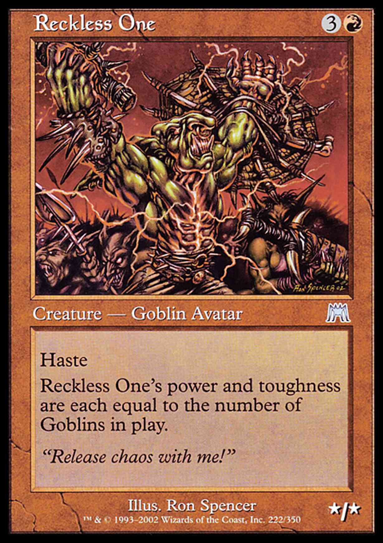 Reckless One magic card front