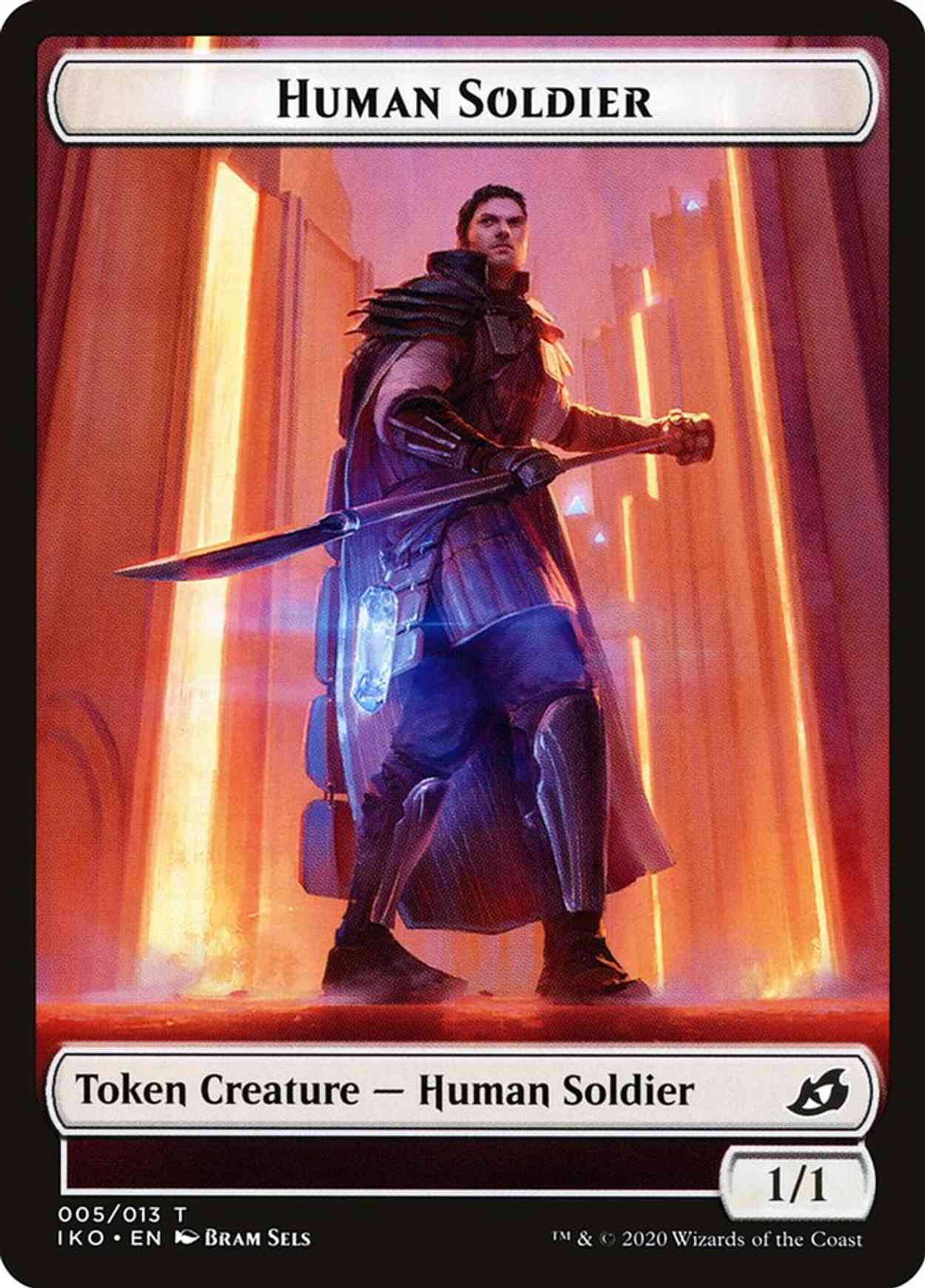Human Soldier (005) // Drake Double-sided Token magic card front