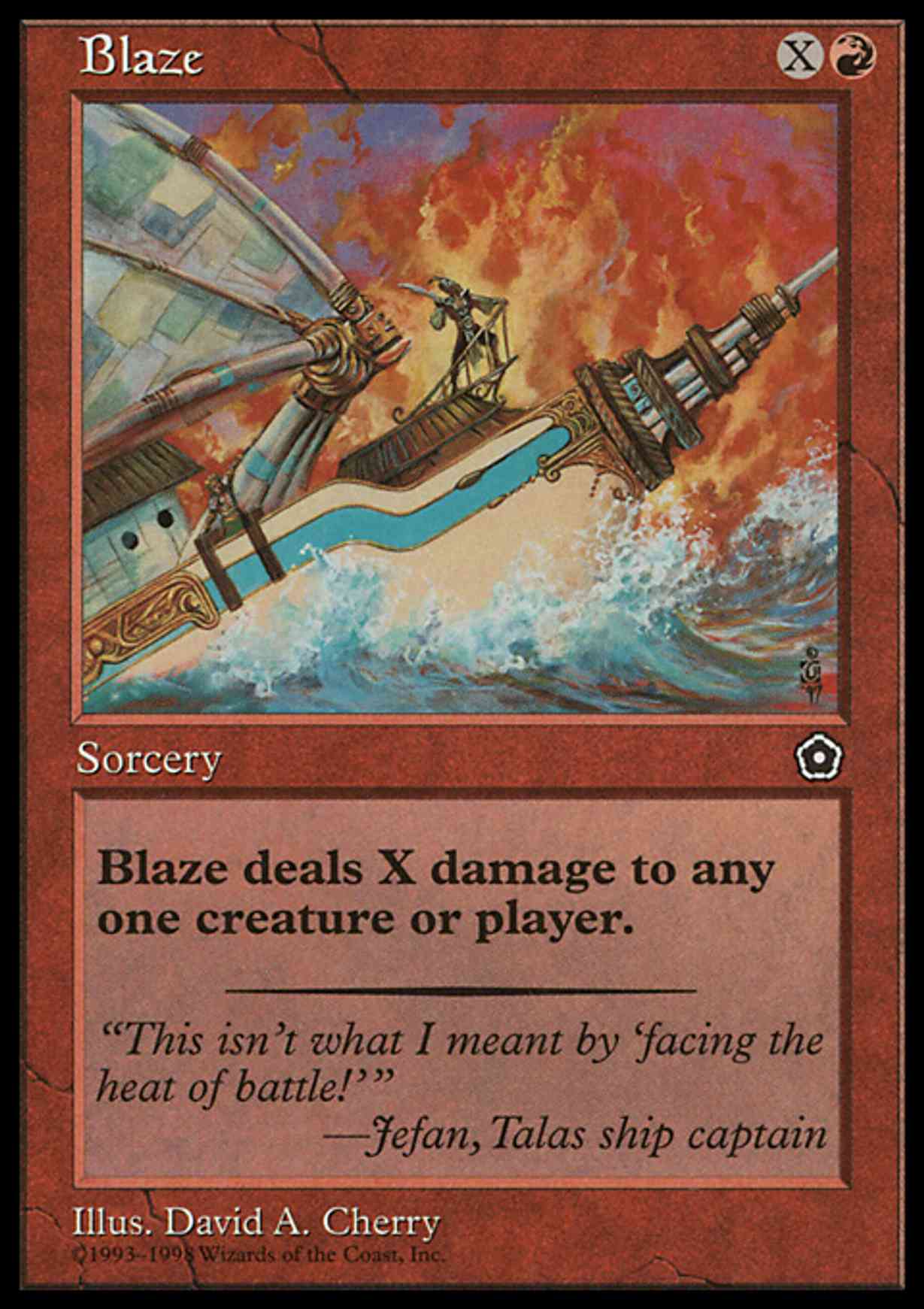 Blaze magic card front