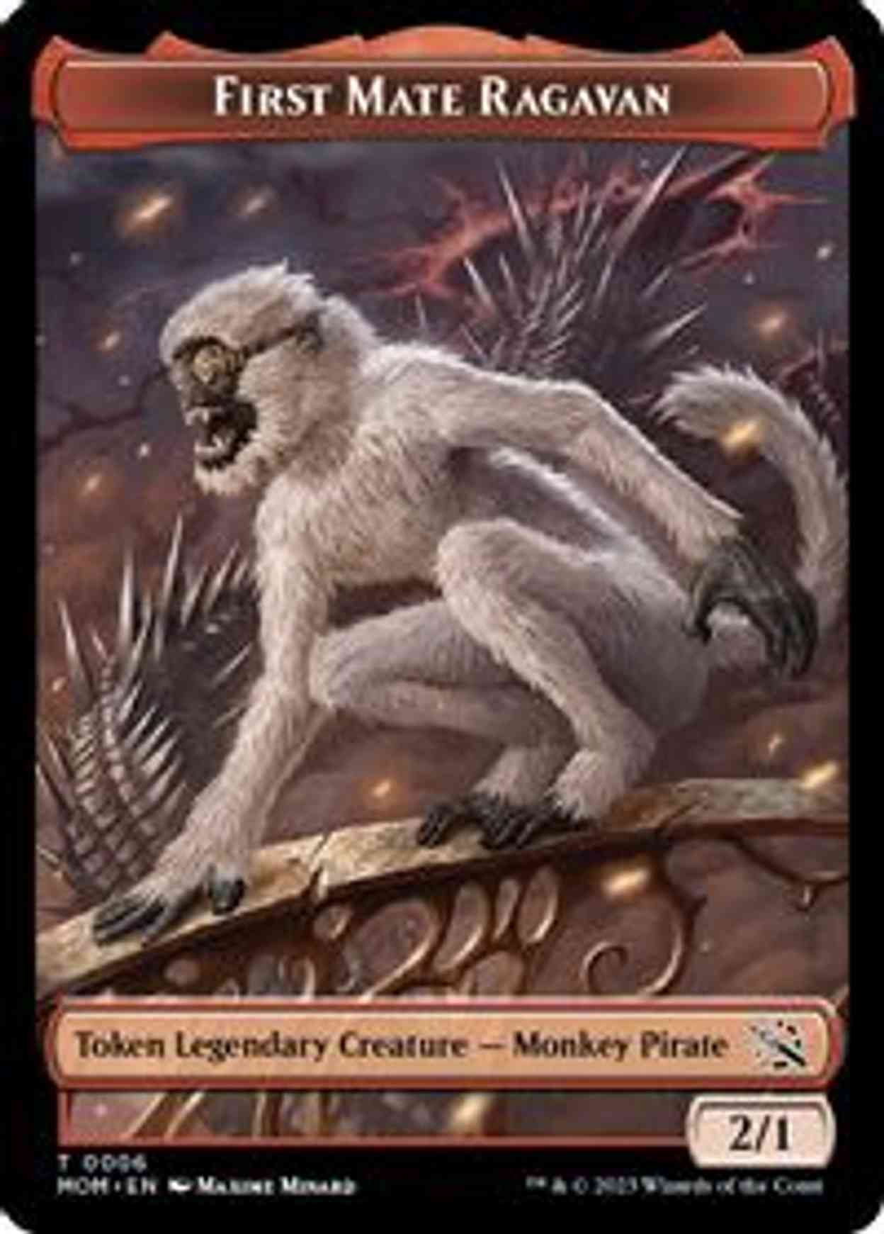 First Mate Ragavan // Phyrexian Saproling Double-Sided Token magic card front