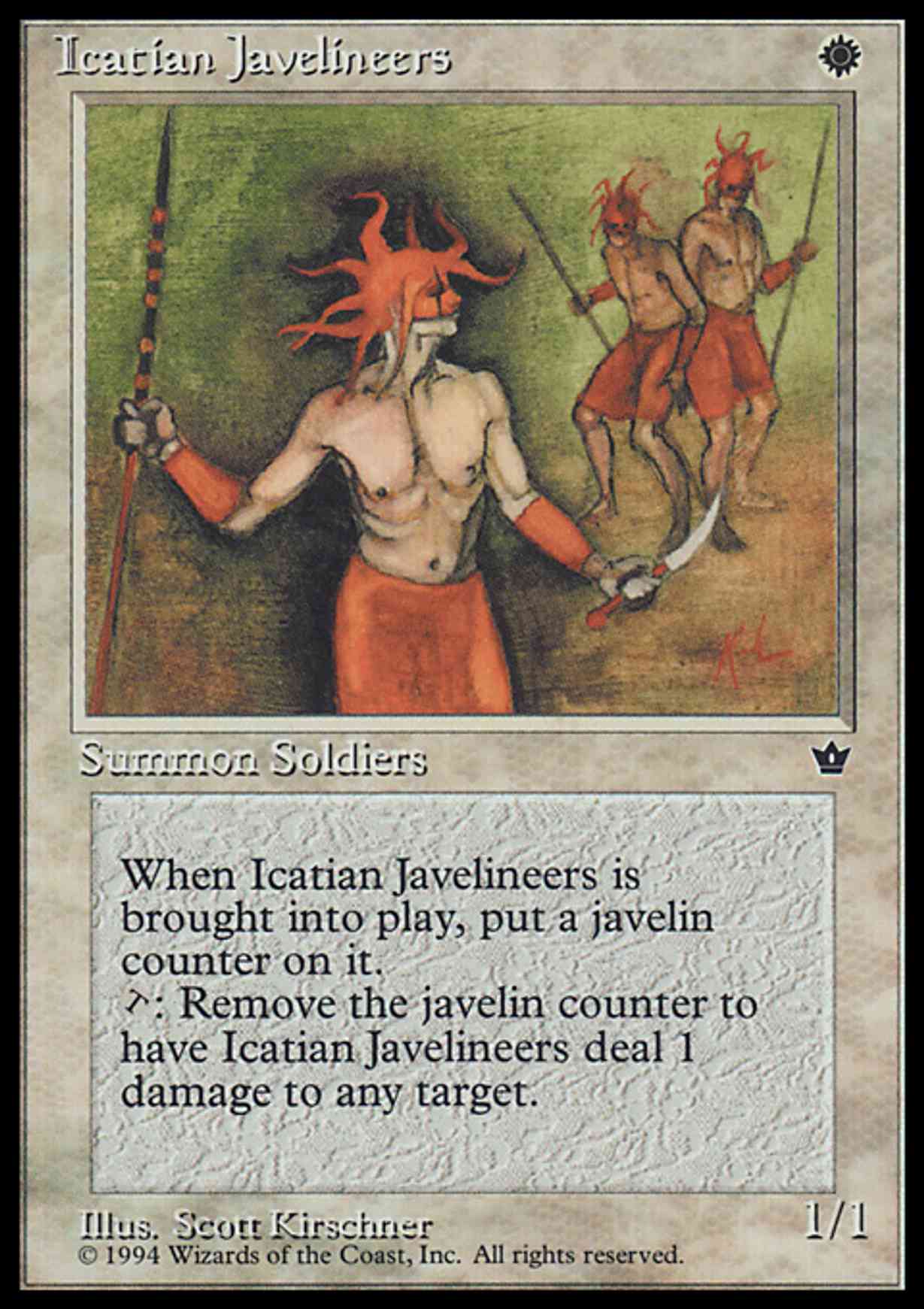 Icatian Javelineers (Kirschner) magic card front