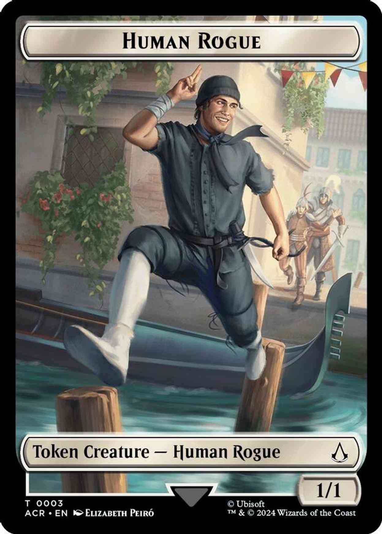 Human Rogue Token magic card front