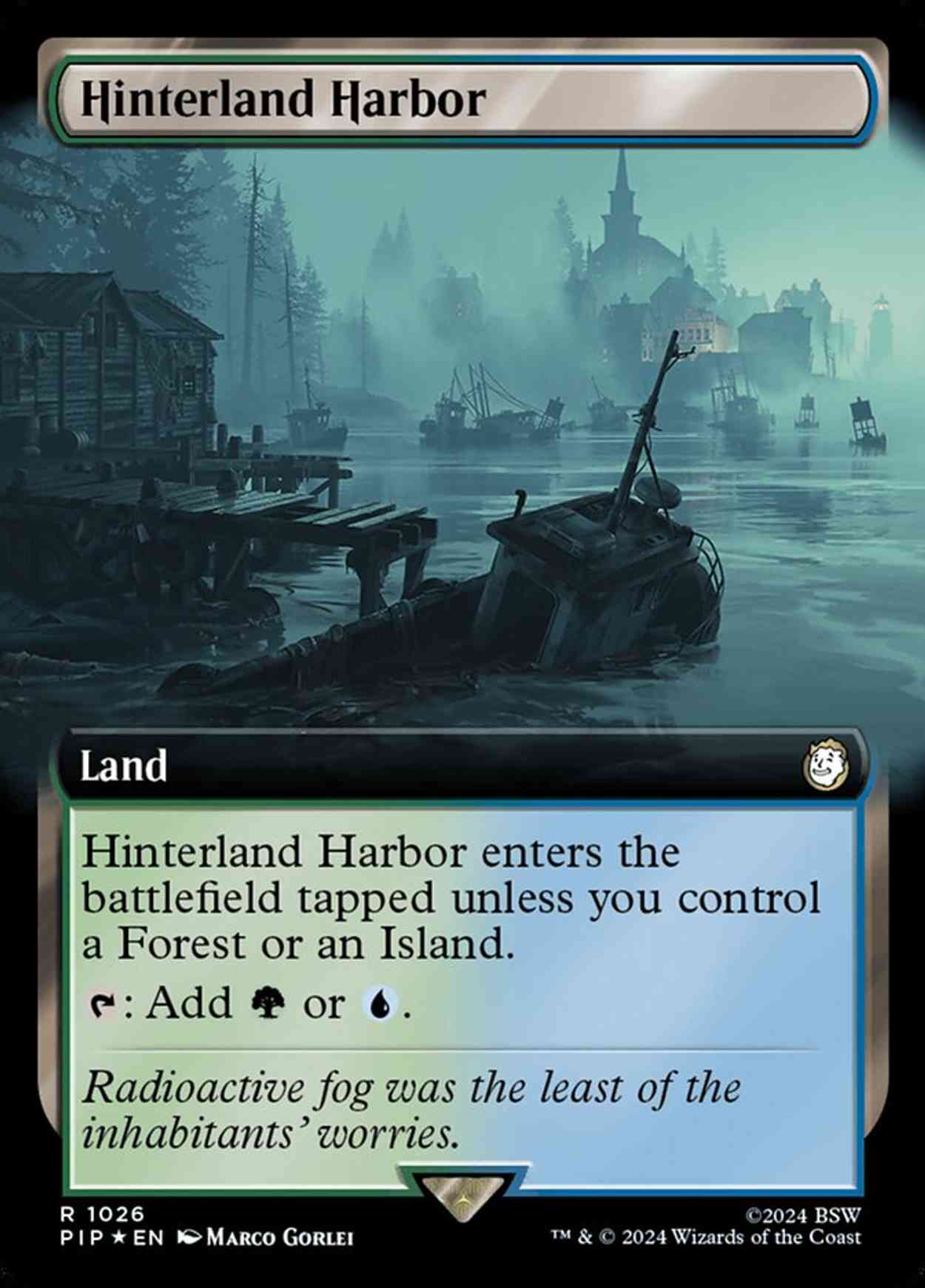 Hinterland Harbor (Extended Art) (Surge Foil) magic card front