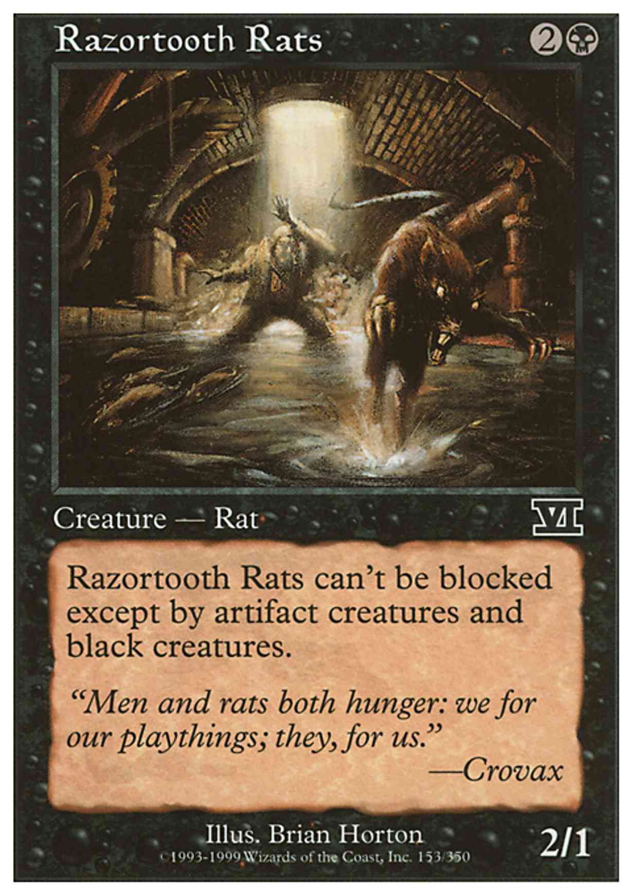 Razortooth Rats Price from mtg Classic Sixth Edition