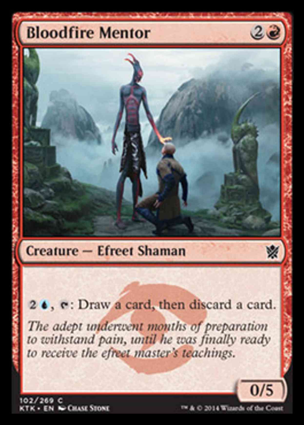 Bloodfire Mentor magic card front