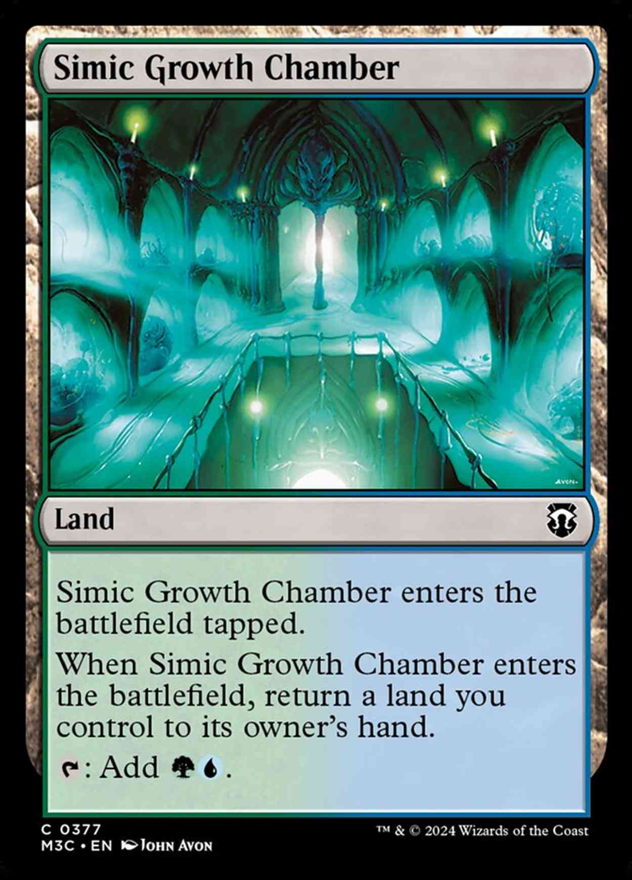 Simic Growth Chamber magic card front