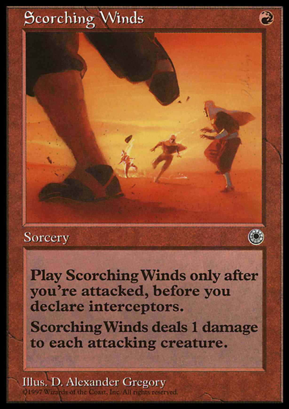 Scorching Winds magic card front