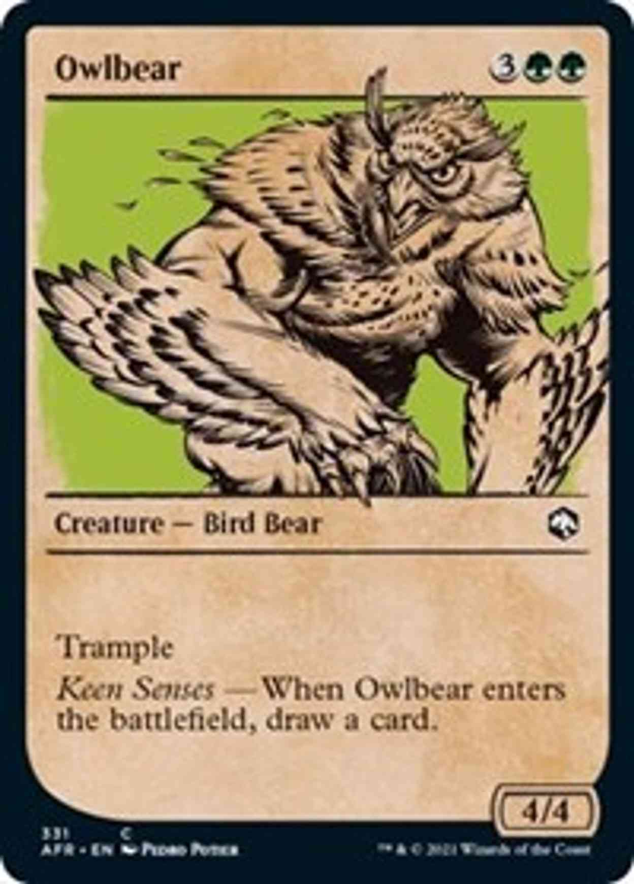 Owlbear (Showcase) magic card front