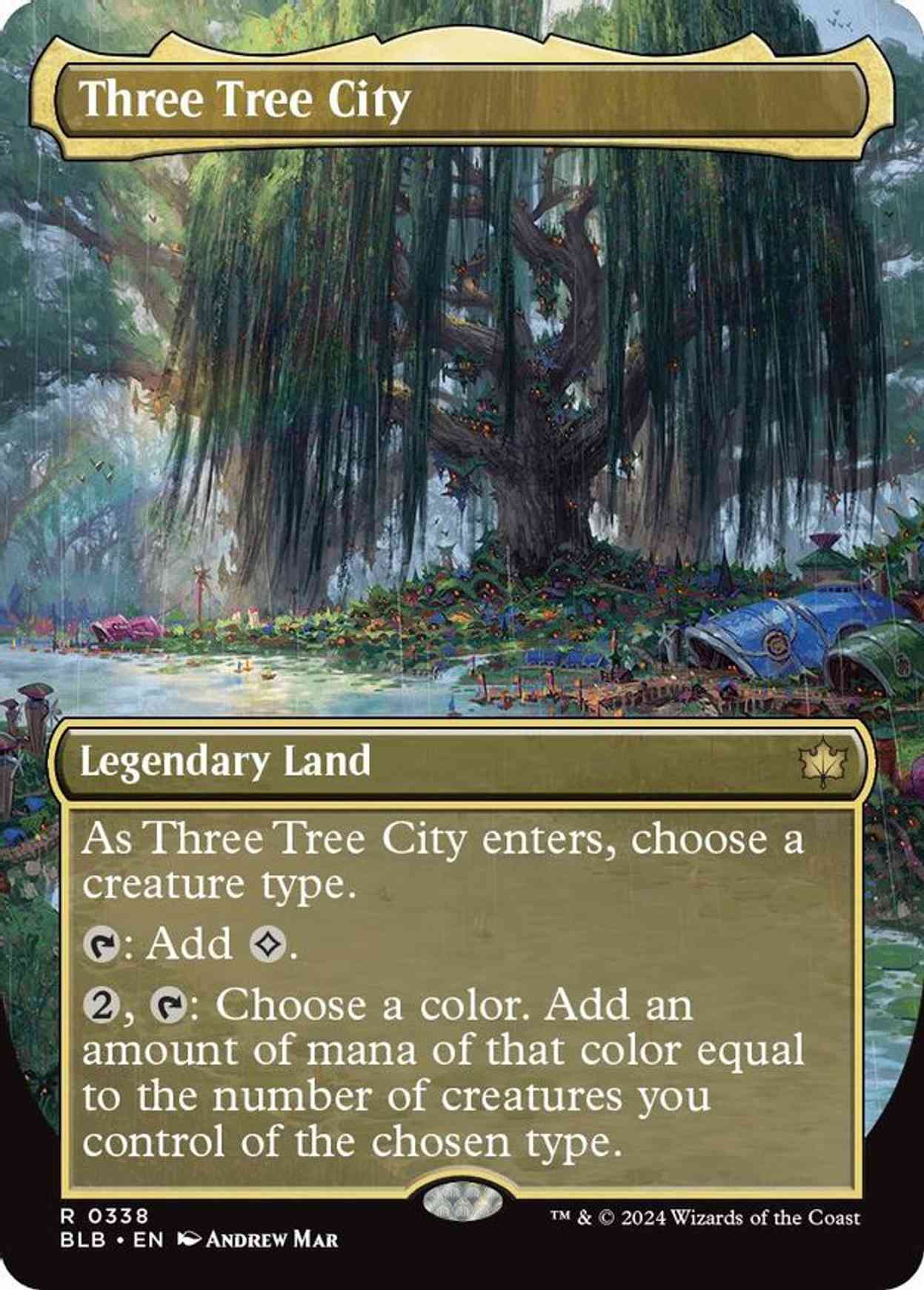 Three Tree City (Borderless) (0338) magic card front